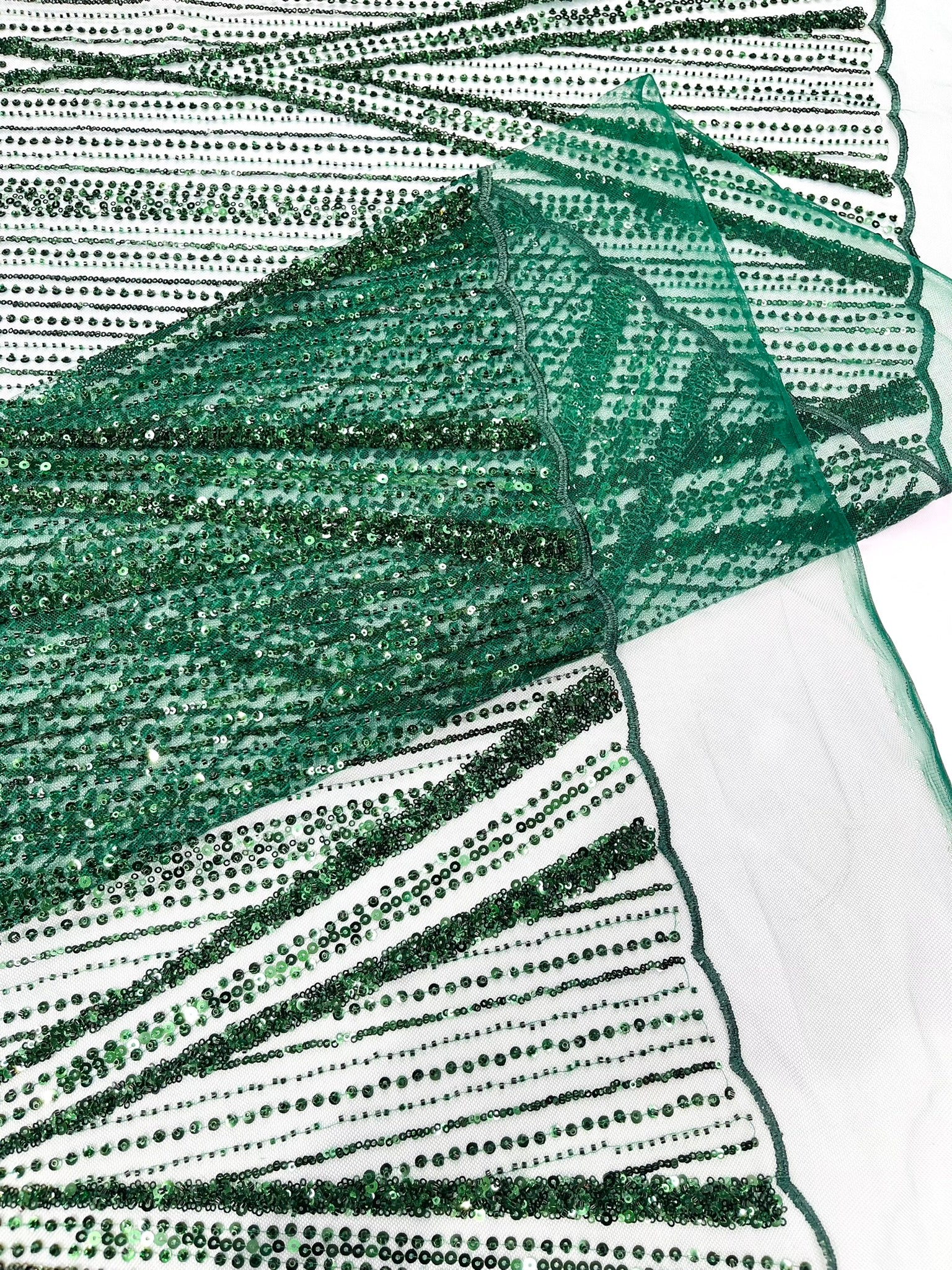Geometric New York Fashion Beaded Lace, By The Yard.