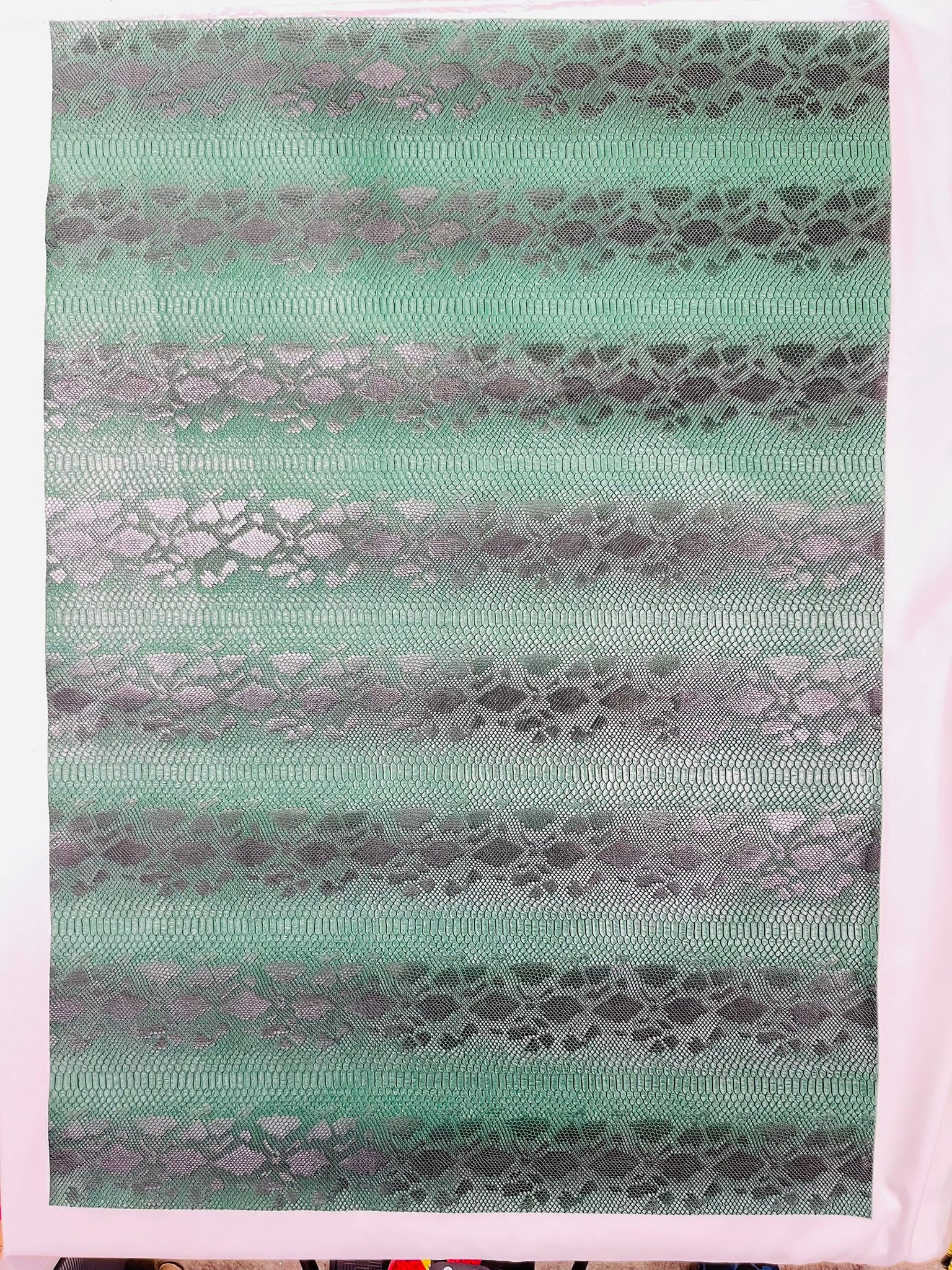 Viper Snake Skin Texture Faux Leather Fabric| 54" Wide| Upholstery| Bags.