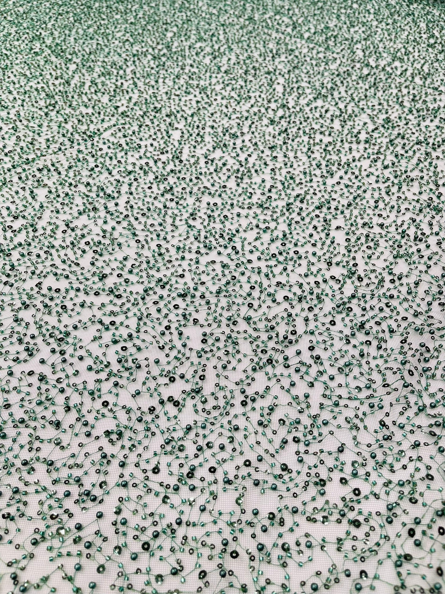 All Over Luxury Beaded Mesh with Pearls, Sequins for Wedding Dresses, Prom Gowns