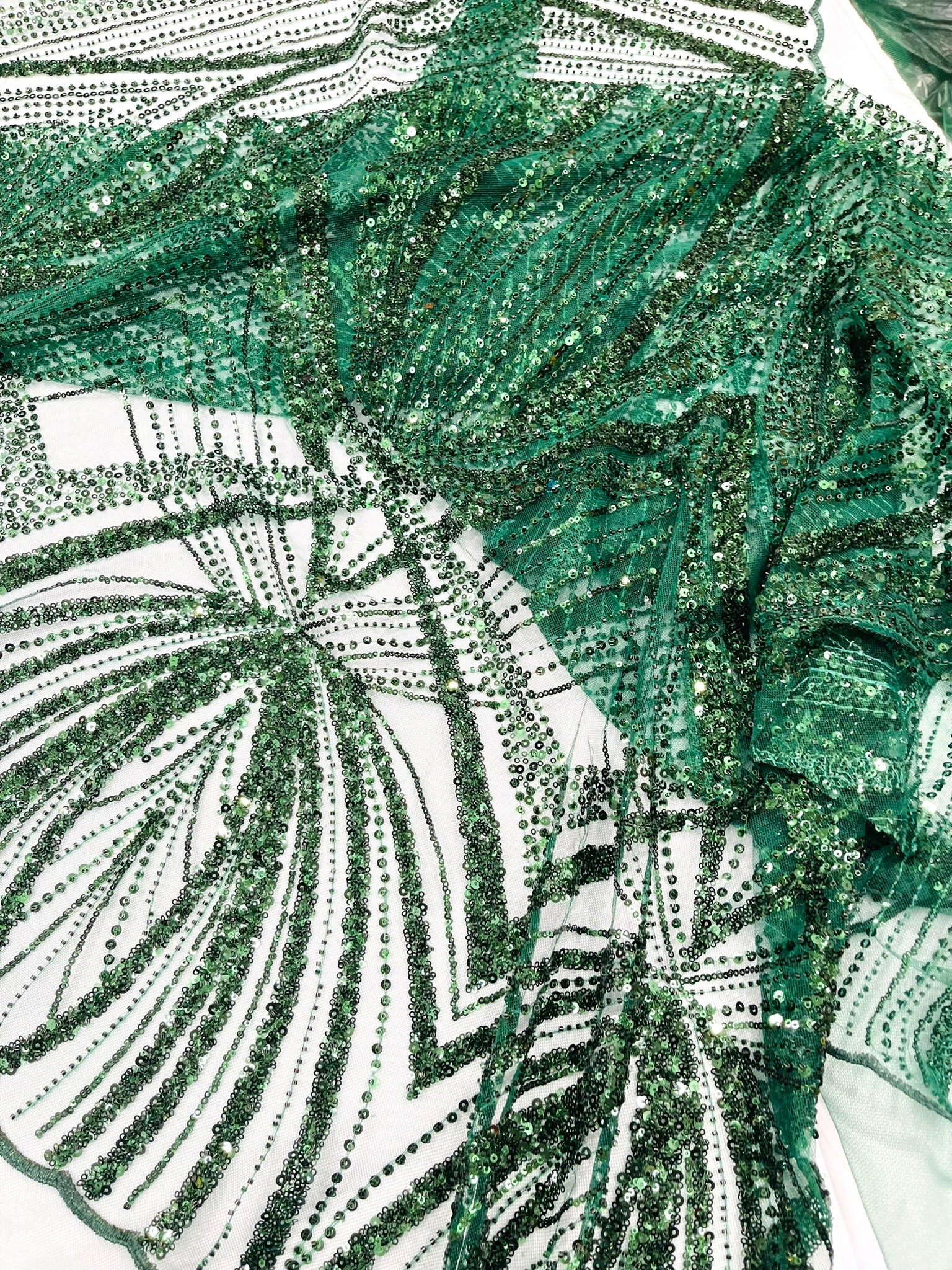 Geometric New York Fashion Beaded Lace, By The Yard.