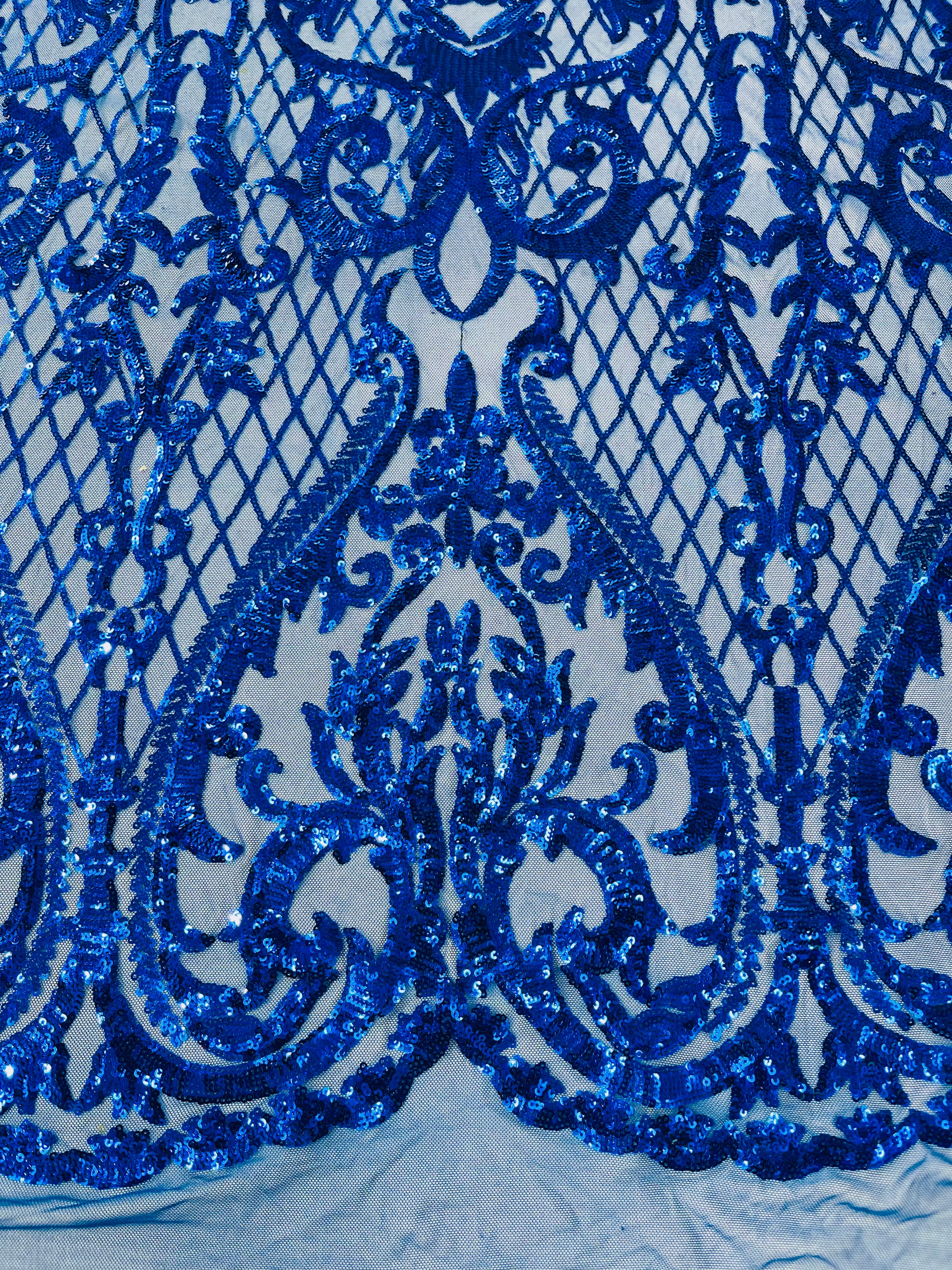 DAMASK LACE EMPIRE SEQUINS (by the yard)