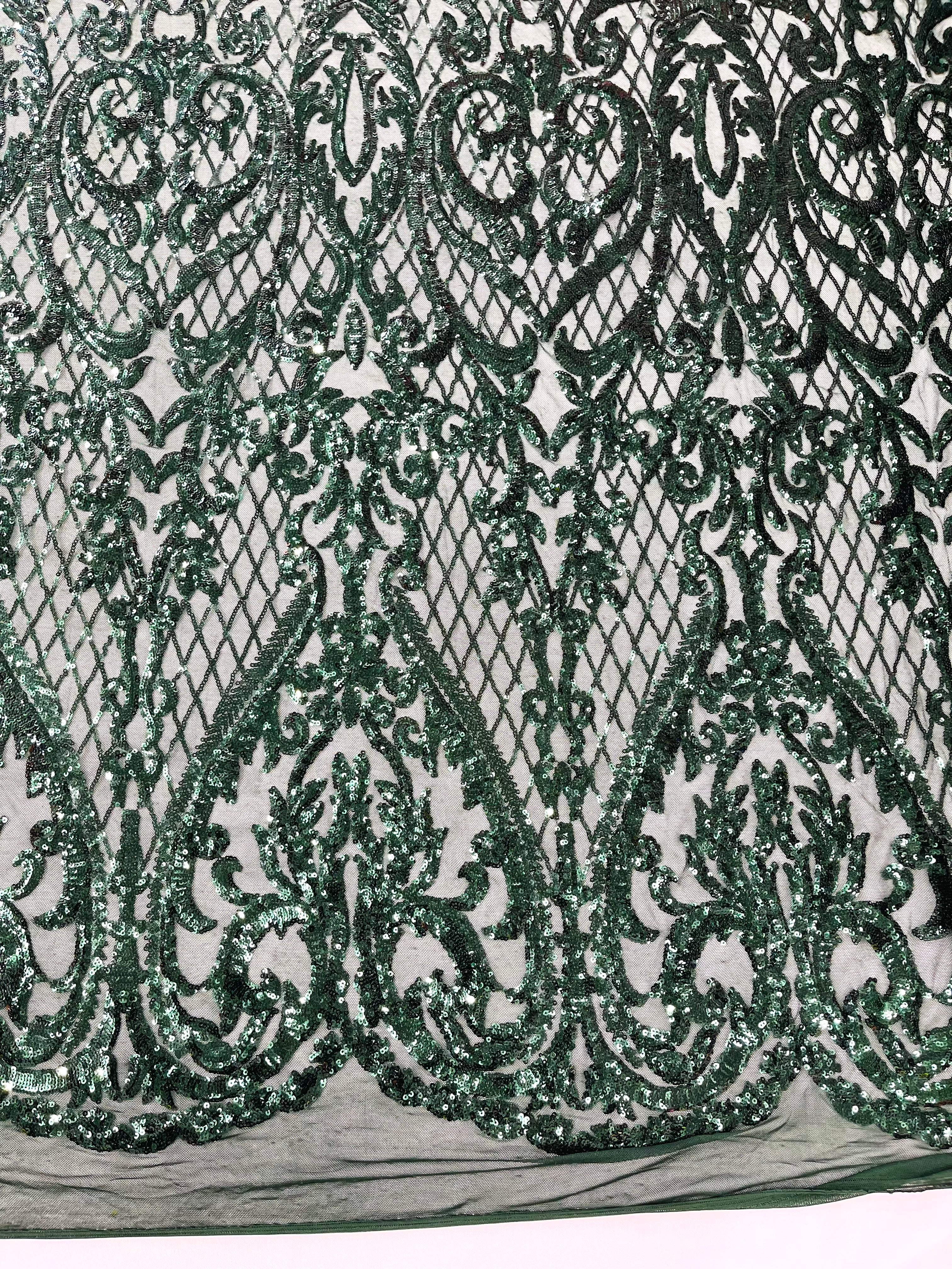 DAMASK LACE EMPIRE SEQUINS (by the yard)