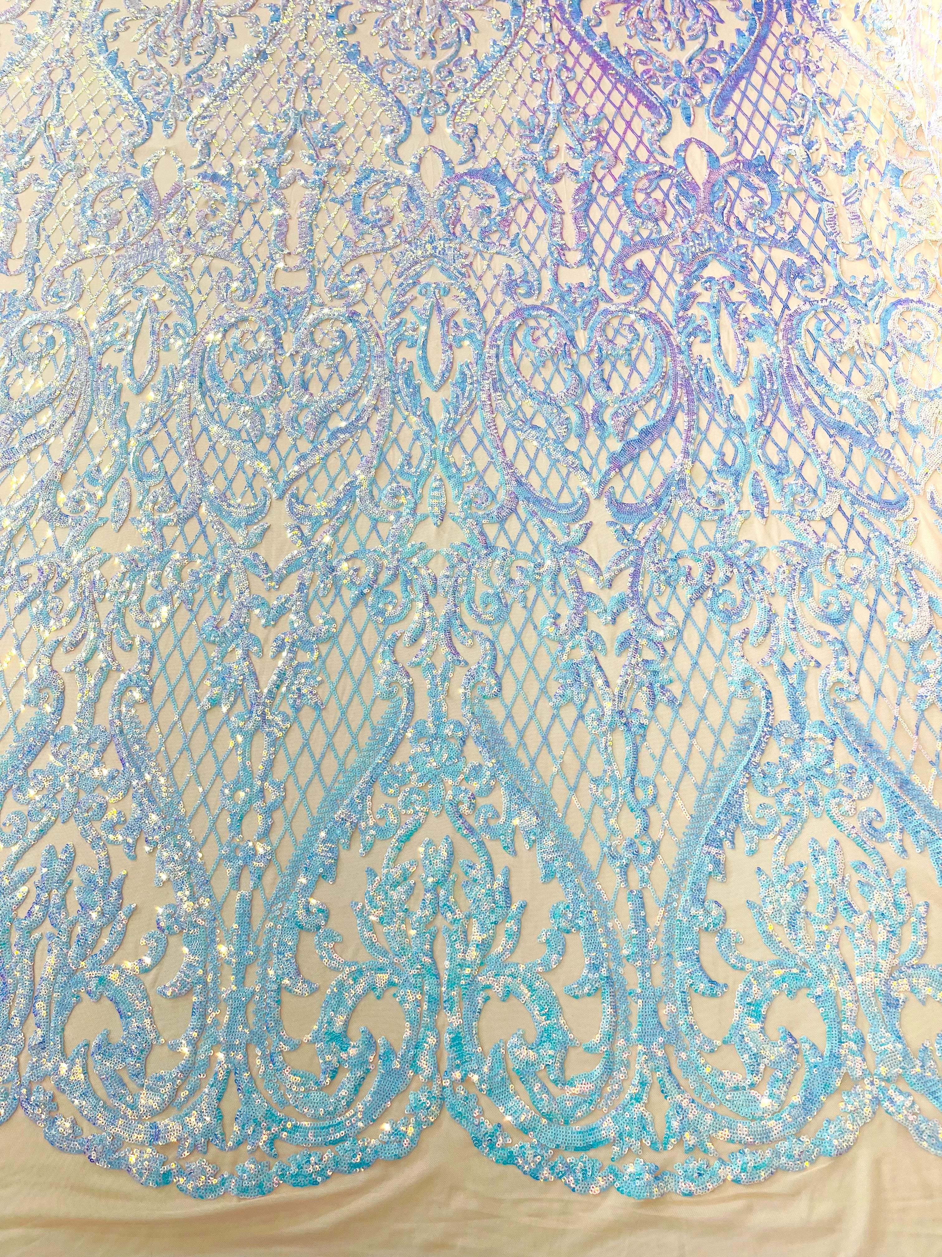 DAMASK LACE EMPIRE SEQUINS (by the yard)