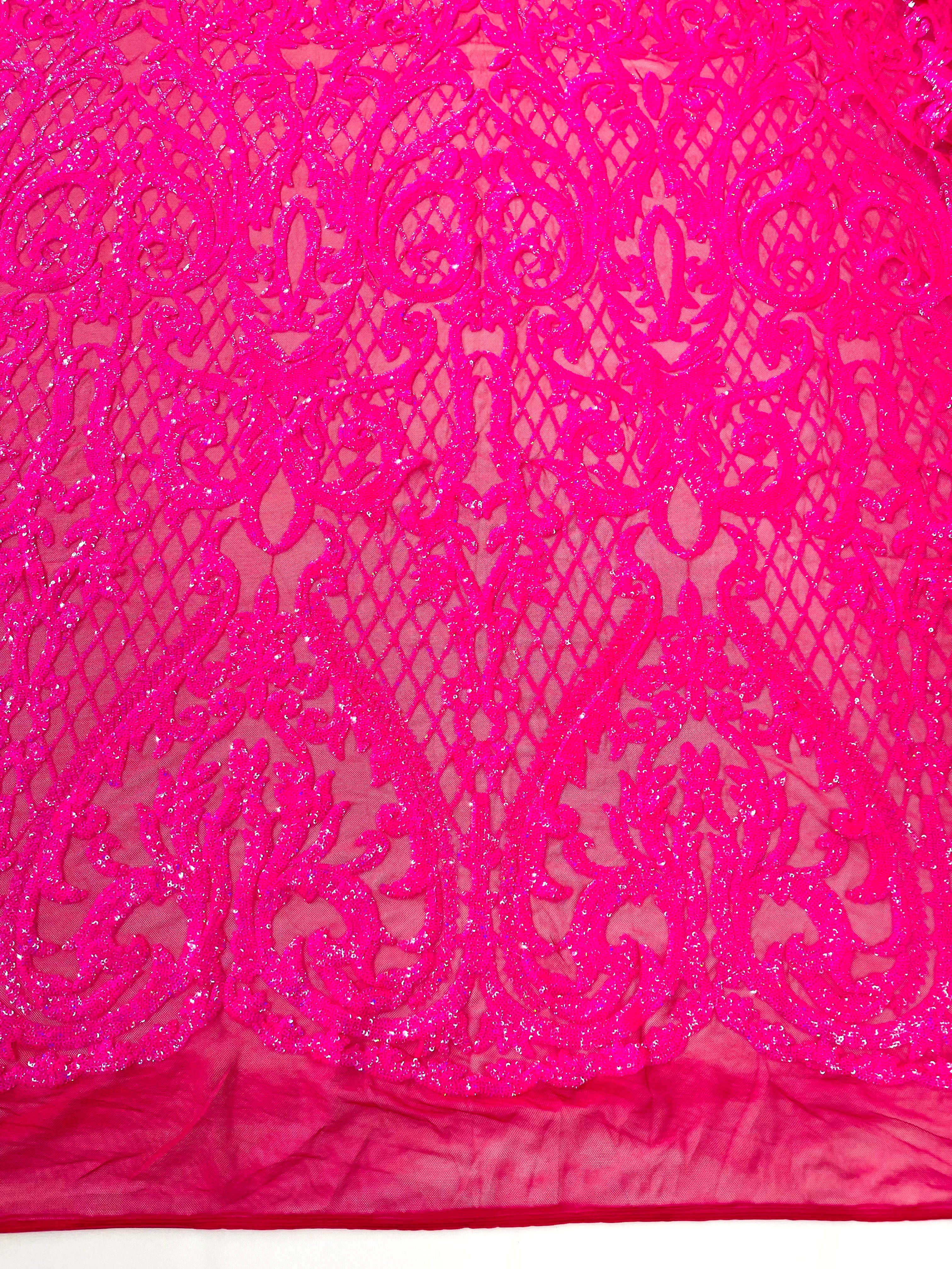 DAMASK LACE EMPIRE SEQUINS (by the yard)