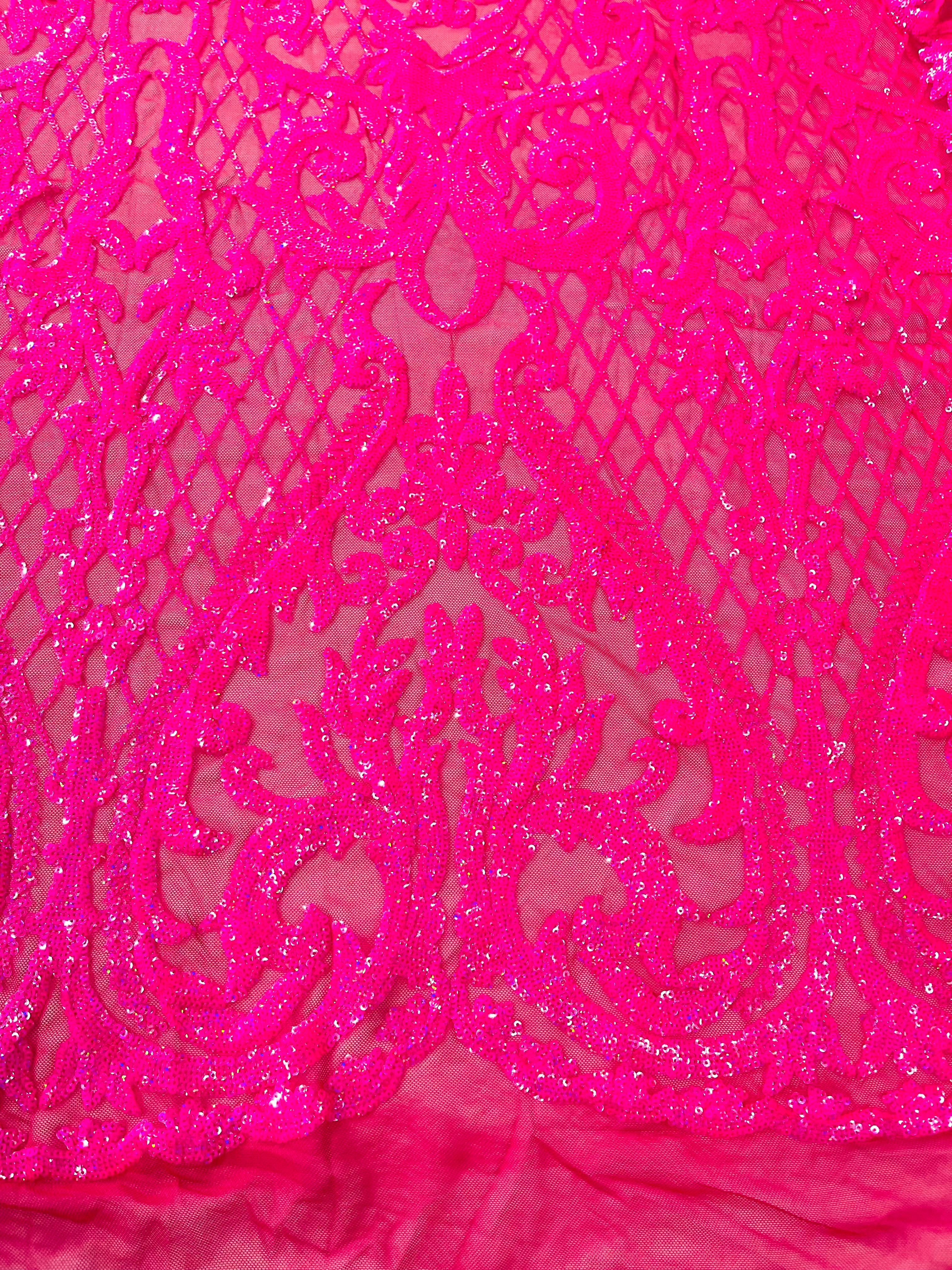 DAMASK LACE EMPIRE SEQUINS (by the yard)