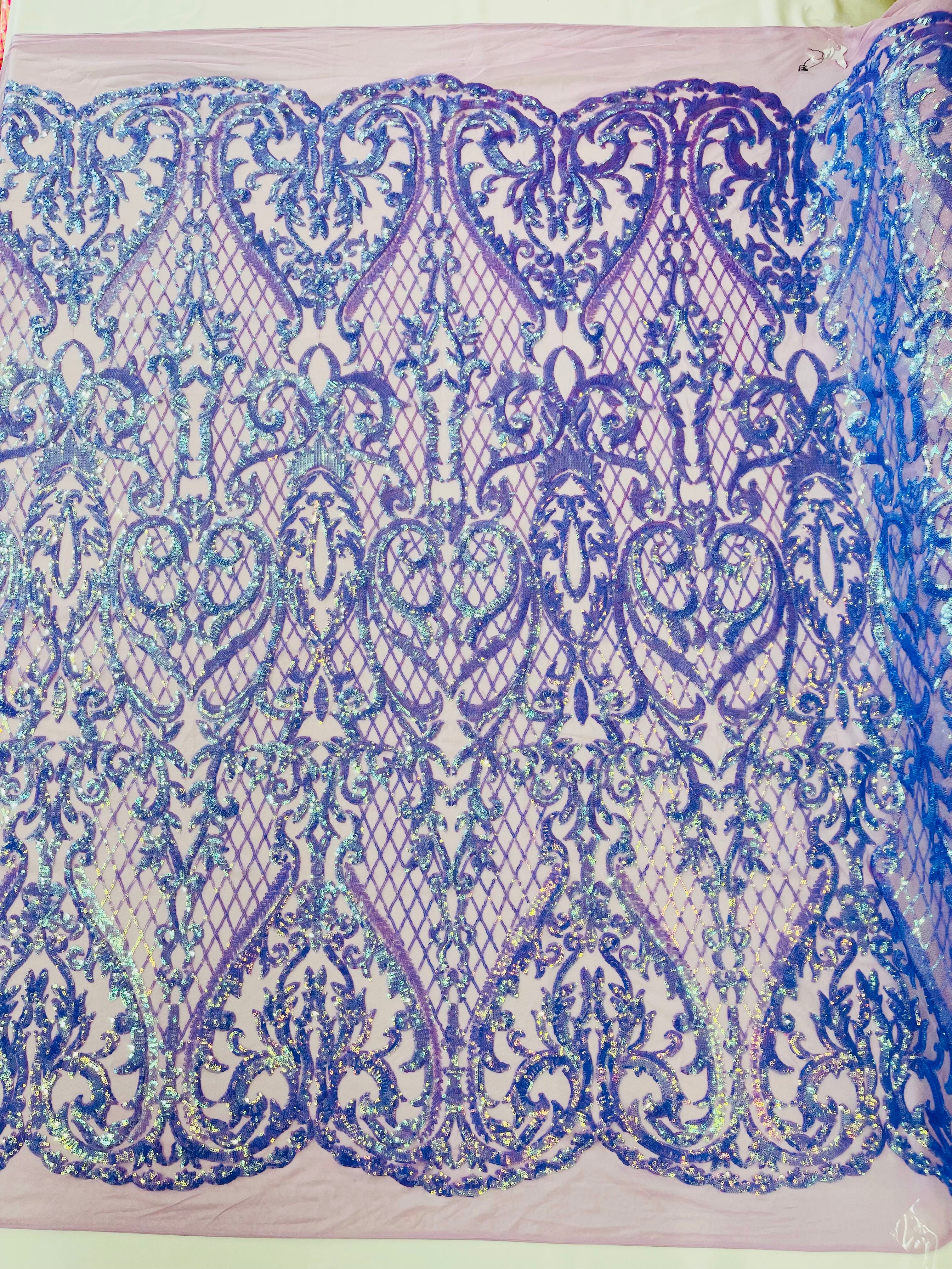 DAMASK LACE EMPIRE SEQUINS (by the yard)