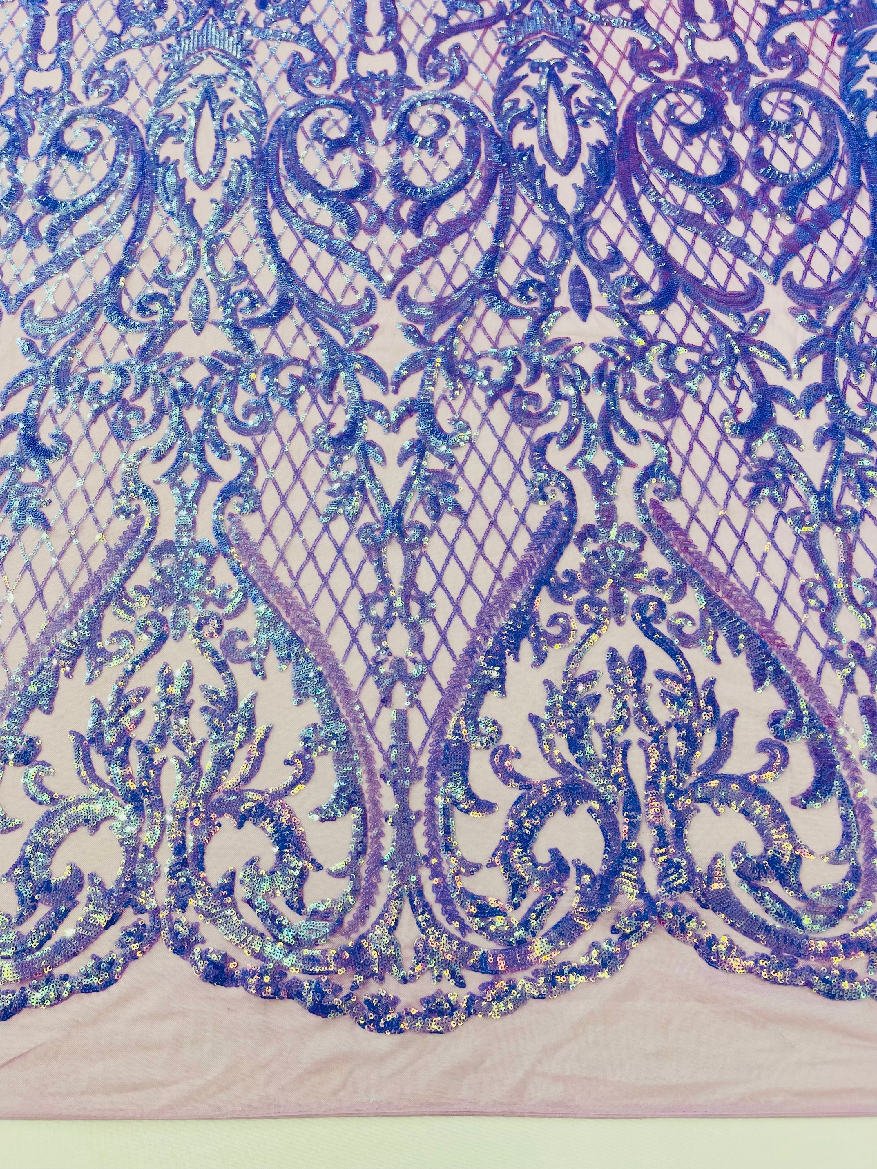 DAMASK LACE EMPIRE SEQUINS (by the yard)