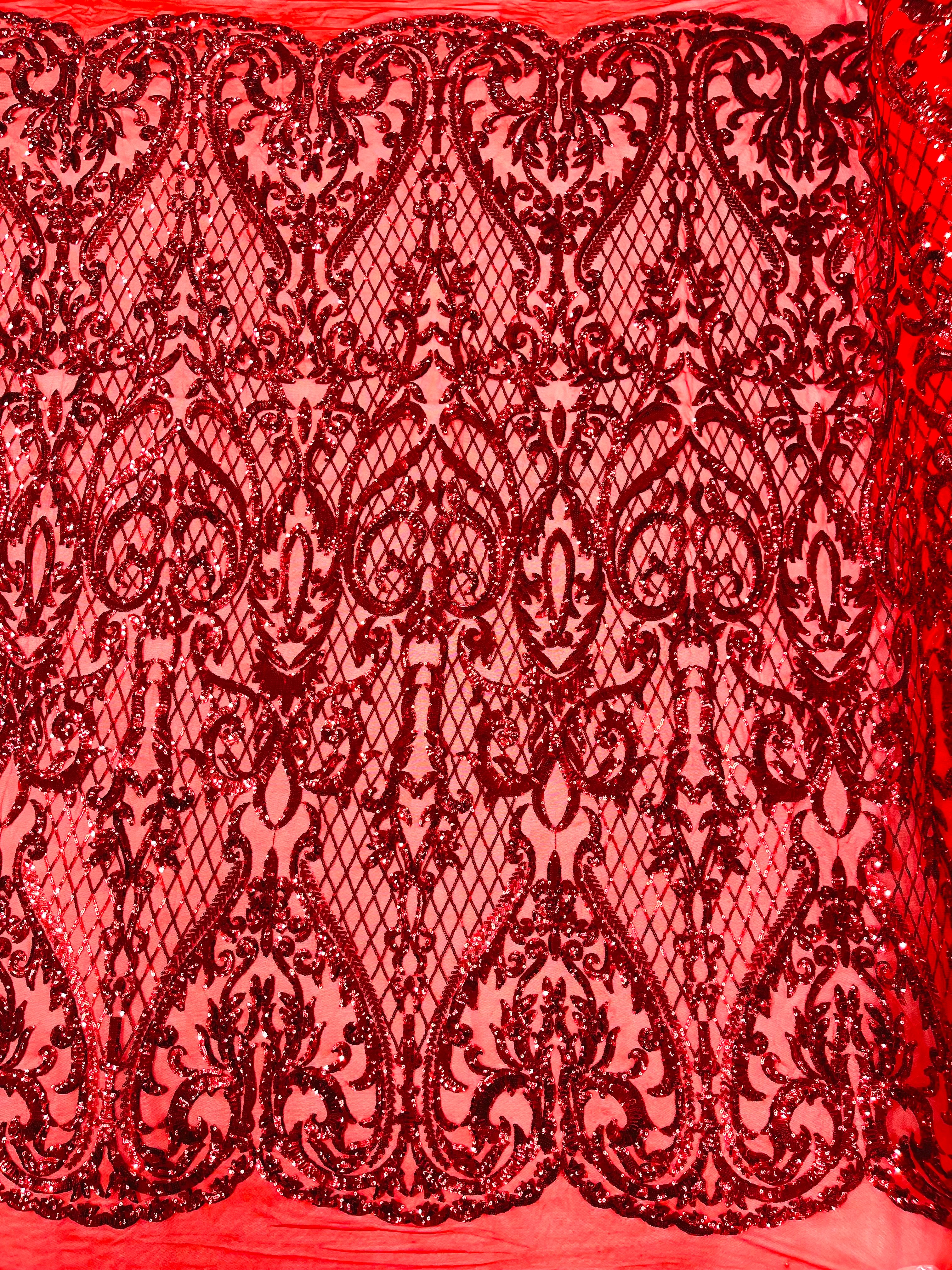 DAMASK LACE EMPIRE SEQUINS (by the yard)