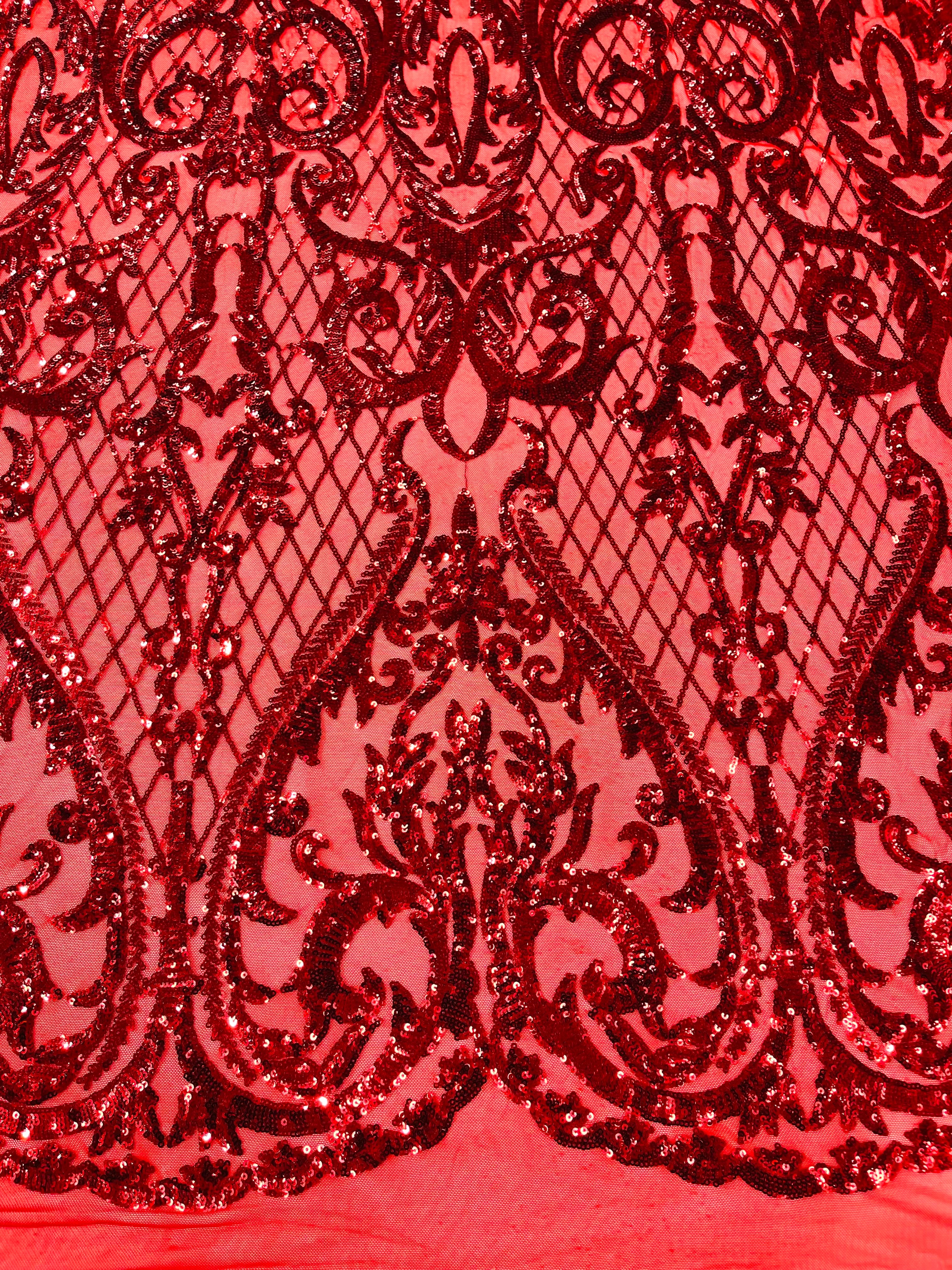 DAMASK LACE EMPIRE SEQUINS (by the yard)