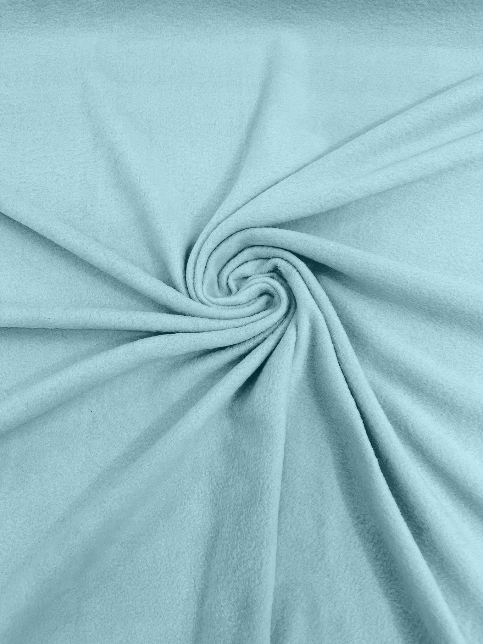 Ice Blue Solid Polar Fleece Fabric Anti-Pill 58" Wide Sold by The Yard