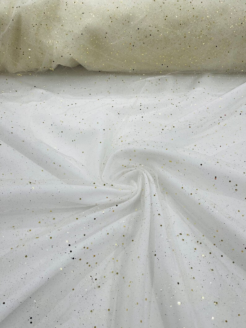 sparkle tulle glitter with sequin fabric shimmer/ tulle glitter for dresses/ mesh glitter fabric/ costume fabric.