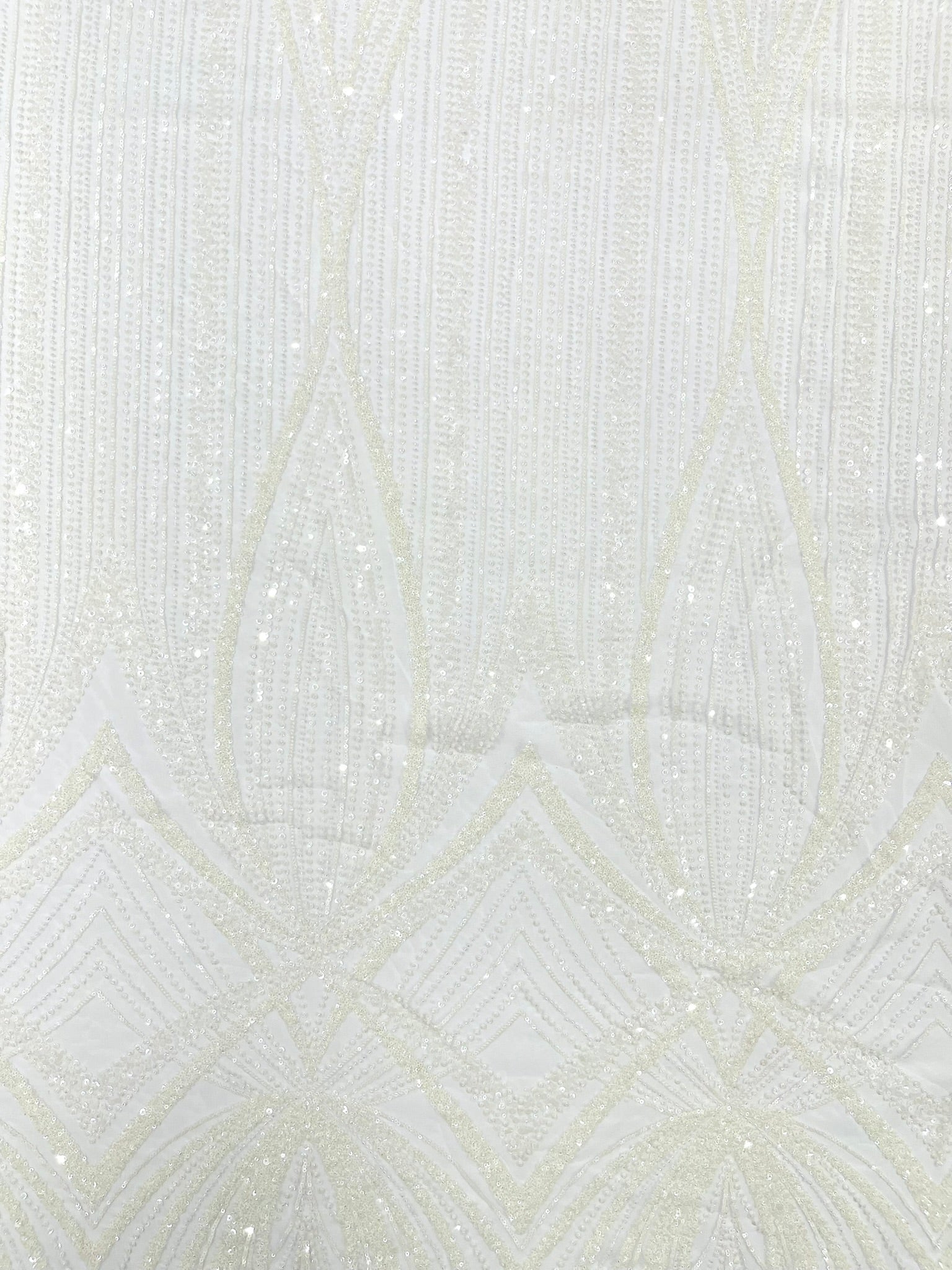 Geometric New York Fashion Beaded Lace, By The Yard.