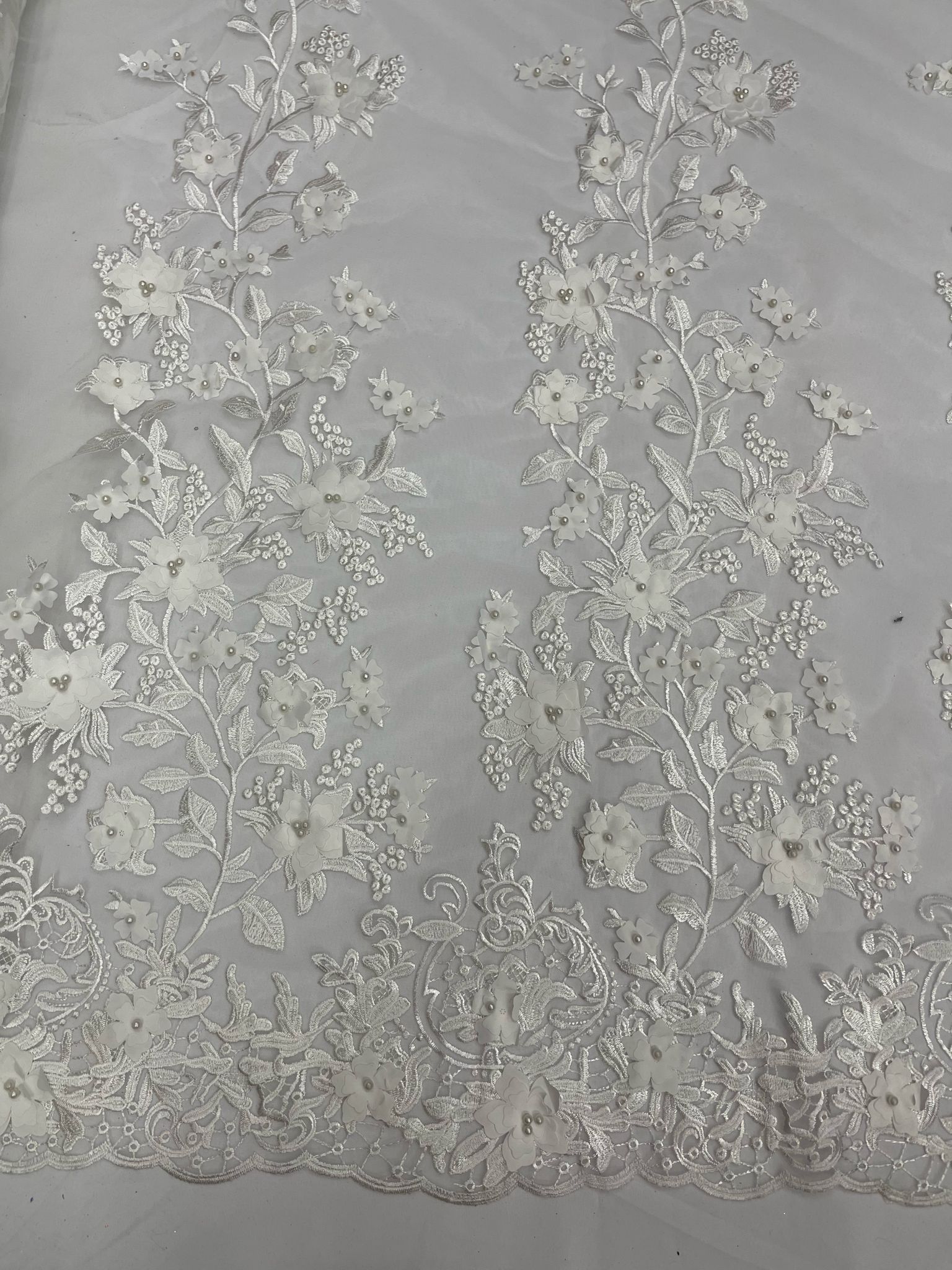 3D FLORAL PRINCESS LACE (by the yard)