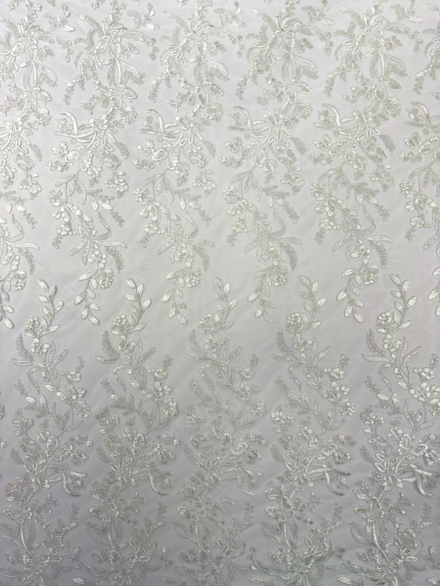 Corded Lace with Butterfly Embroidery and Sequin on Mesh 54" Wide | VIP Textile Inc.