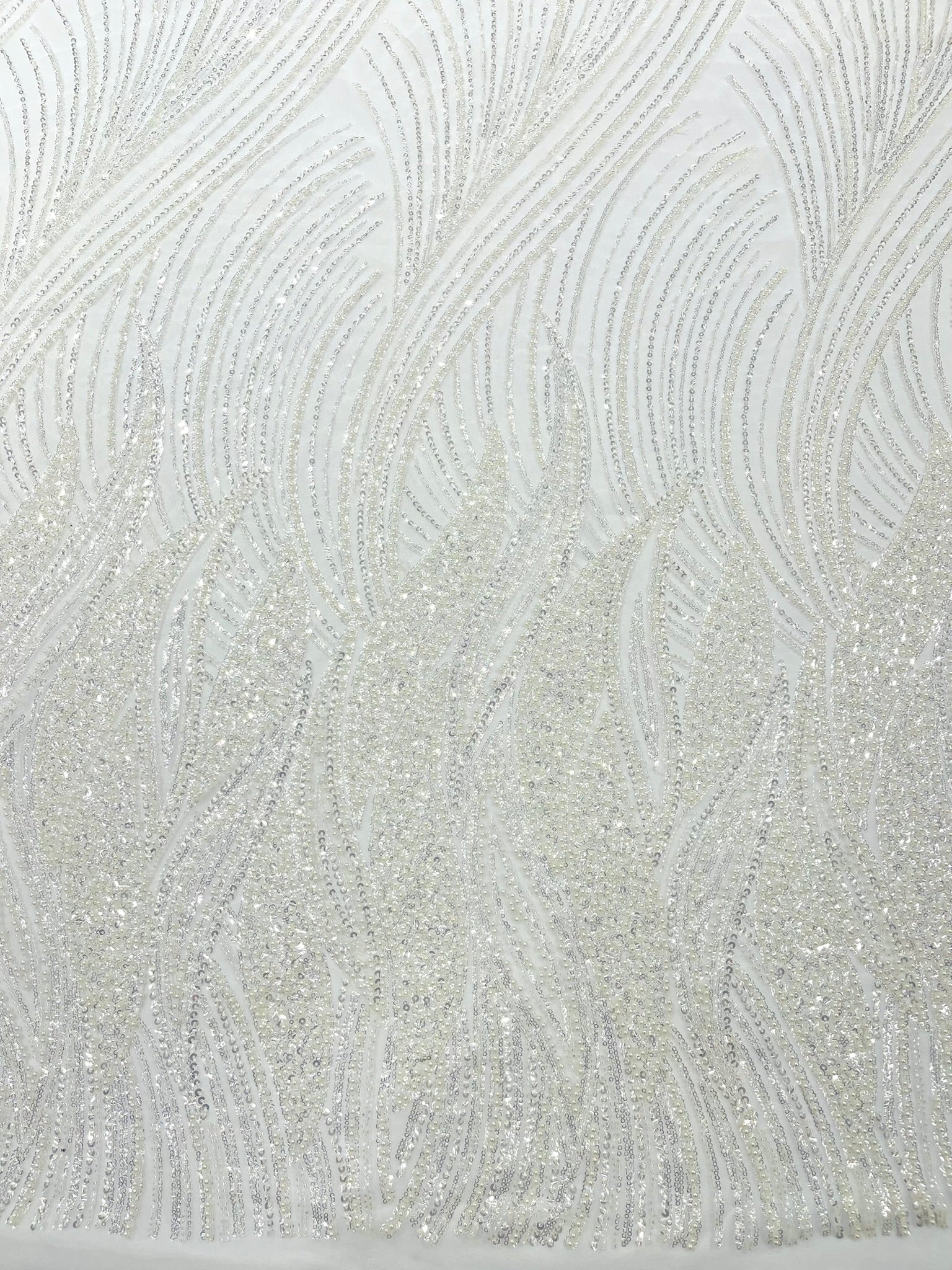 Flame Fashion Beaded Lace Fabric| Prom| Wedding| By The Yard.