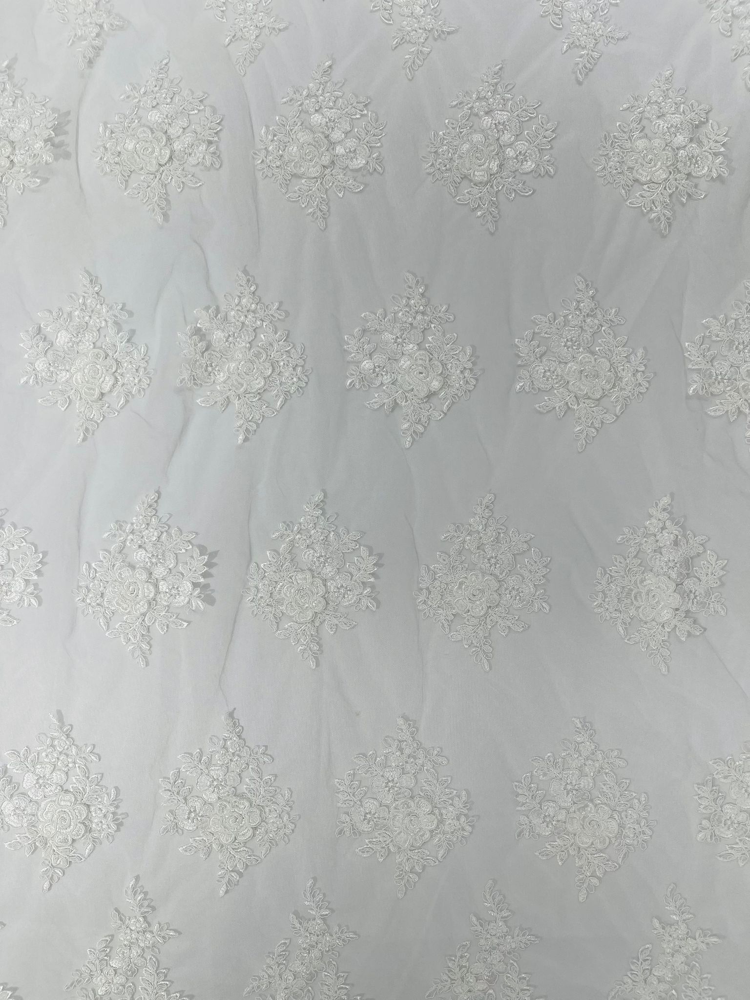 CORDED LACE 3D FLORAL (by the yard)