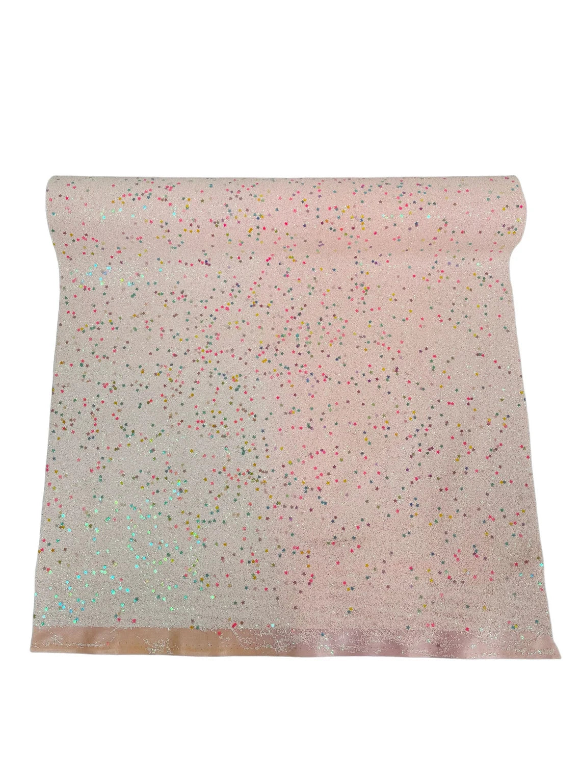 Stardust Shine Glitter Vinyl Fabric - Light Pink - Star Dust Design Glitter Vinyl Fabric Sold By Yard