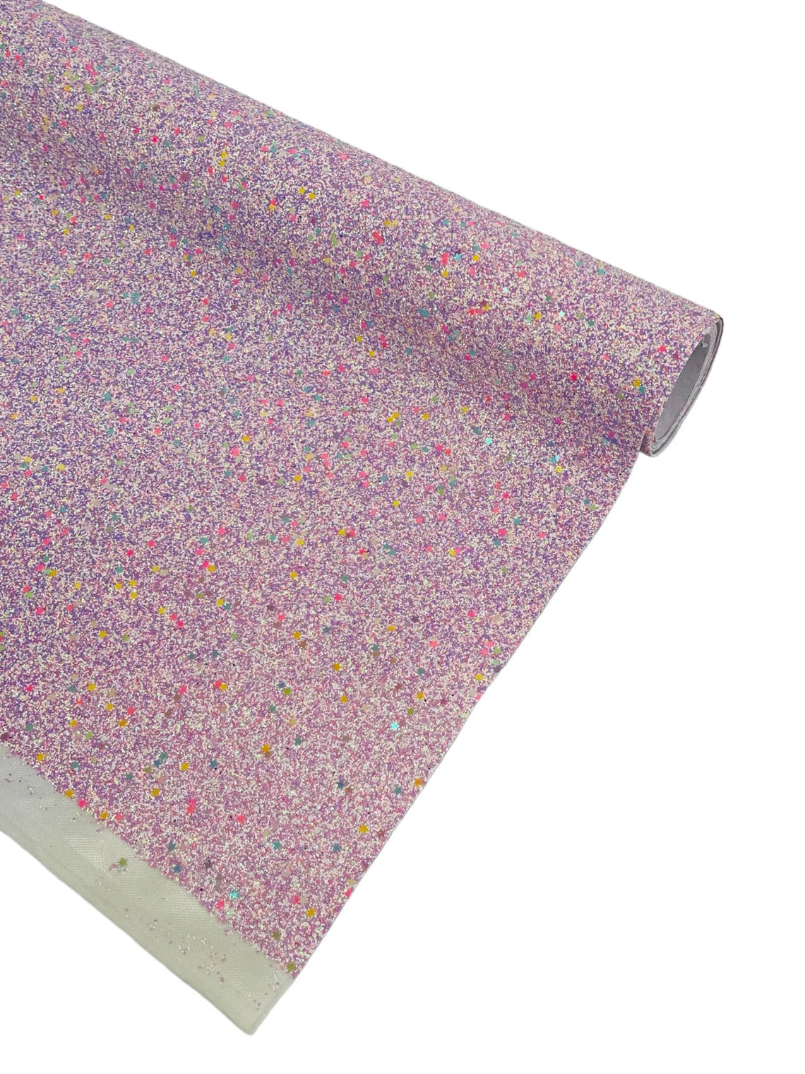 Stardust Shine Glitter Vinyl Fabric - Lilac - Star Dust Design Glitter Vinyl Fabric Sold By Yard