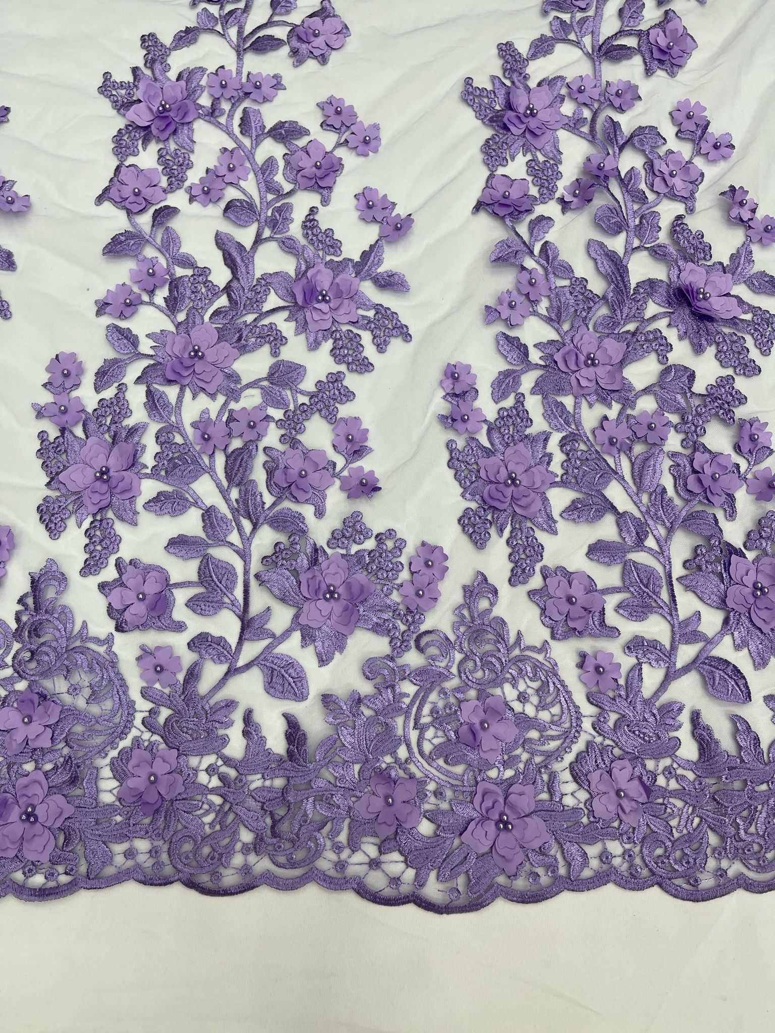 3D FLORAL PRINCESS LACE (by the yard)