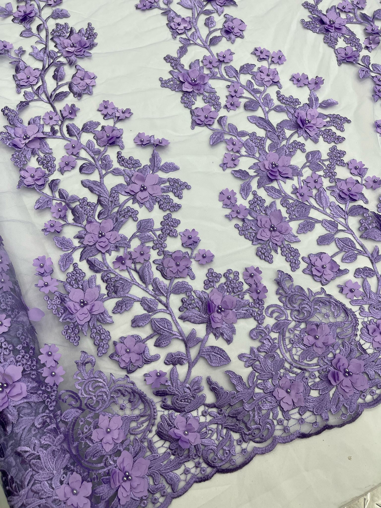 3D FLORAL PRINCESS LACE (by the yard)