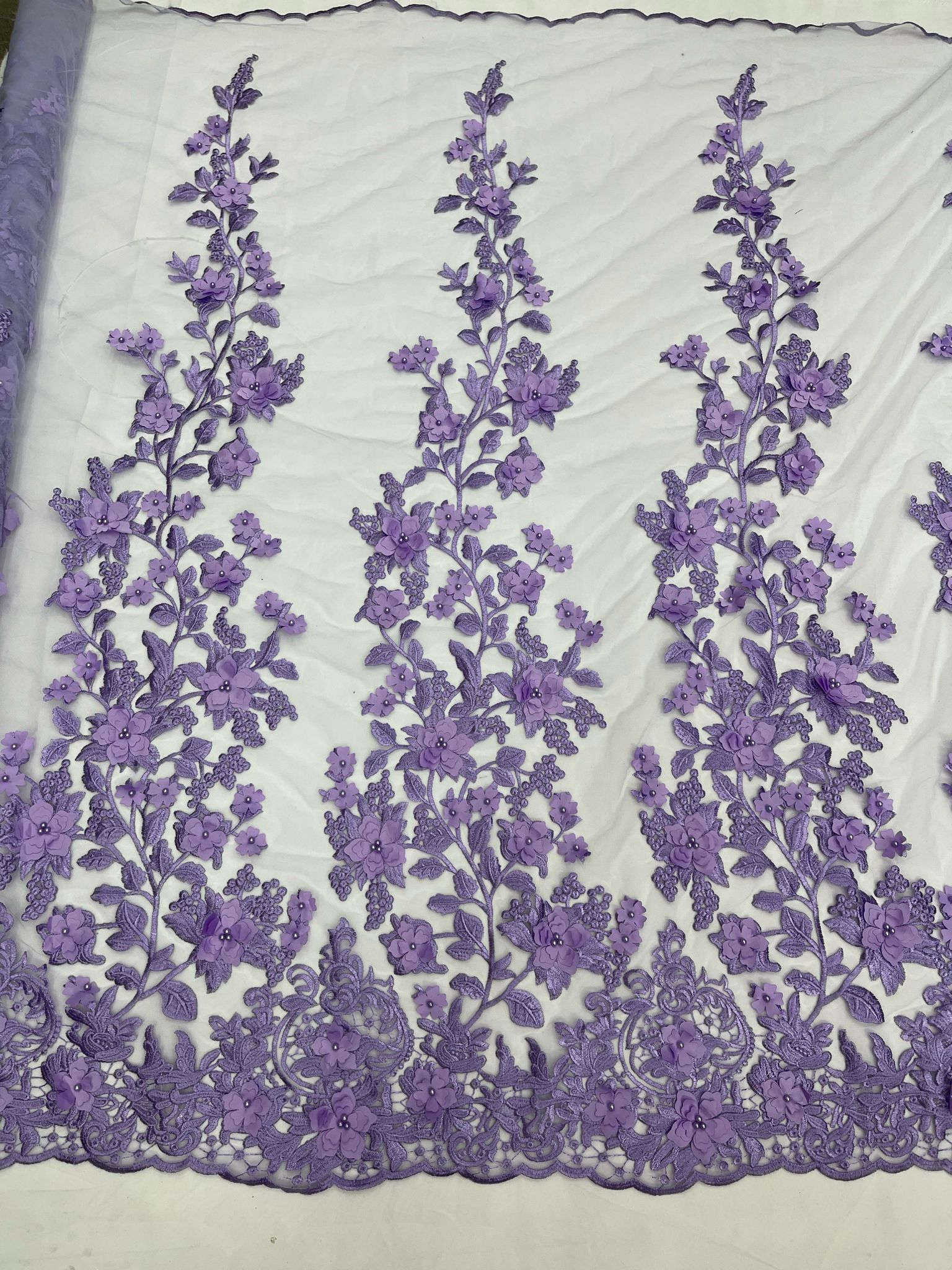 3D FLORAL PRINCESS LACE (by the yard)