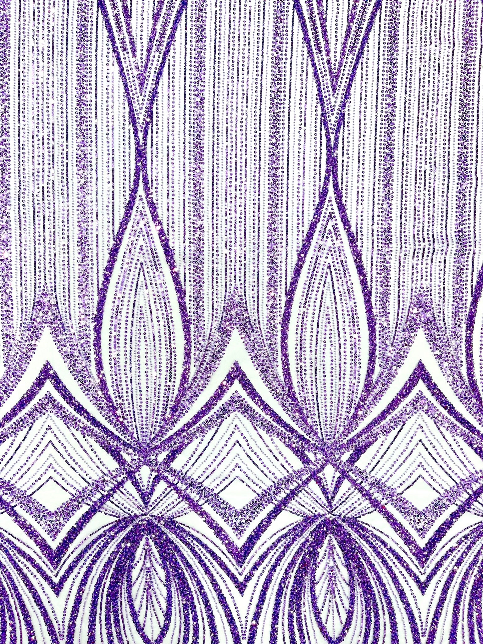 Geometric New York Fashion Beaded Lace, By The Yard.