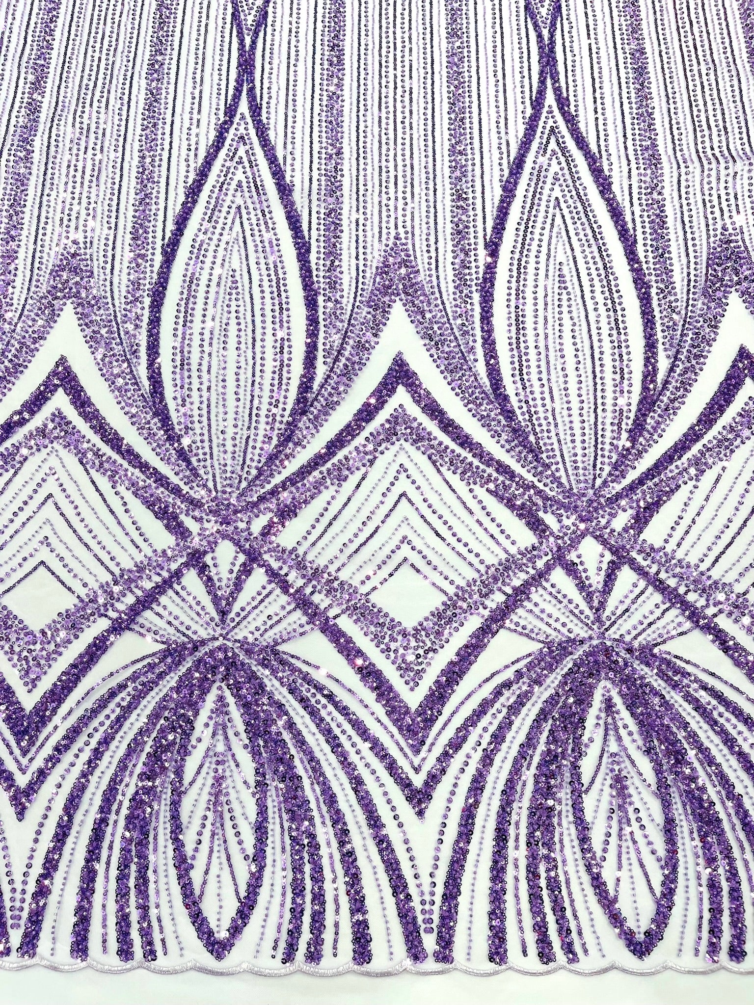 Geometric New York Fashion Beaded Lace, By The Yard.