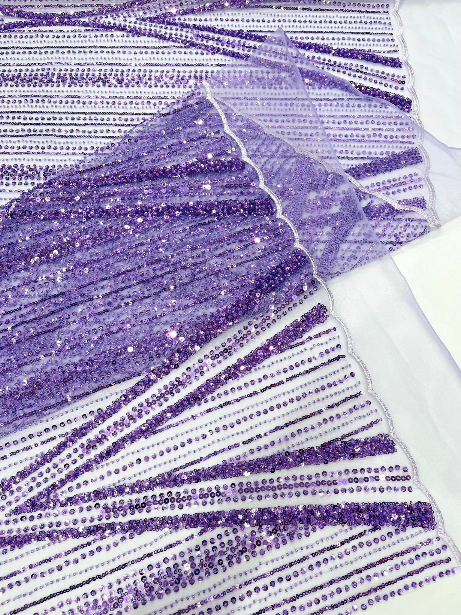 Geometric New York Fashion Beaded Lace, By The Yard.