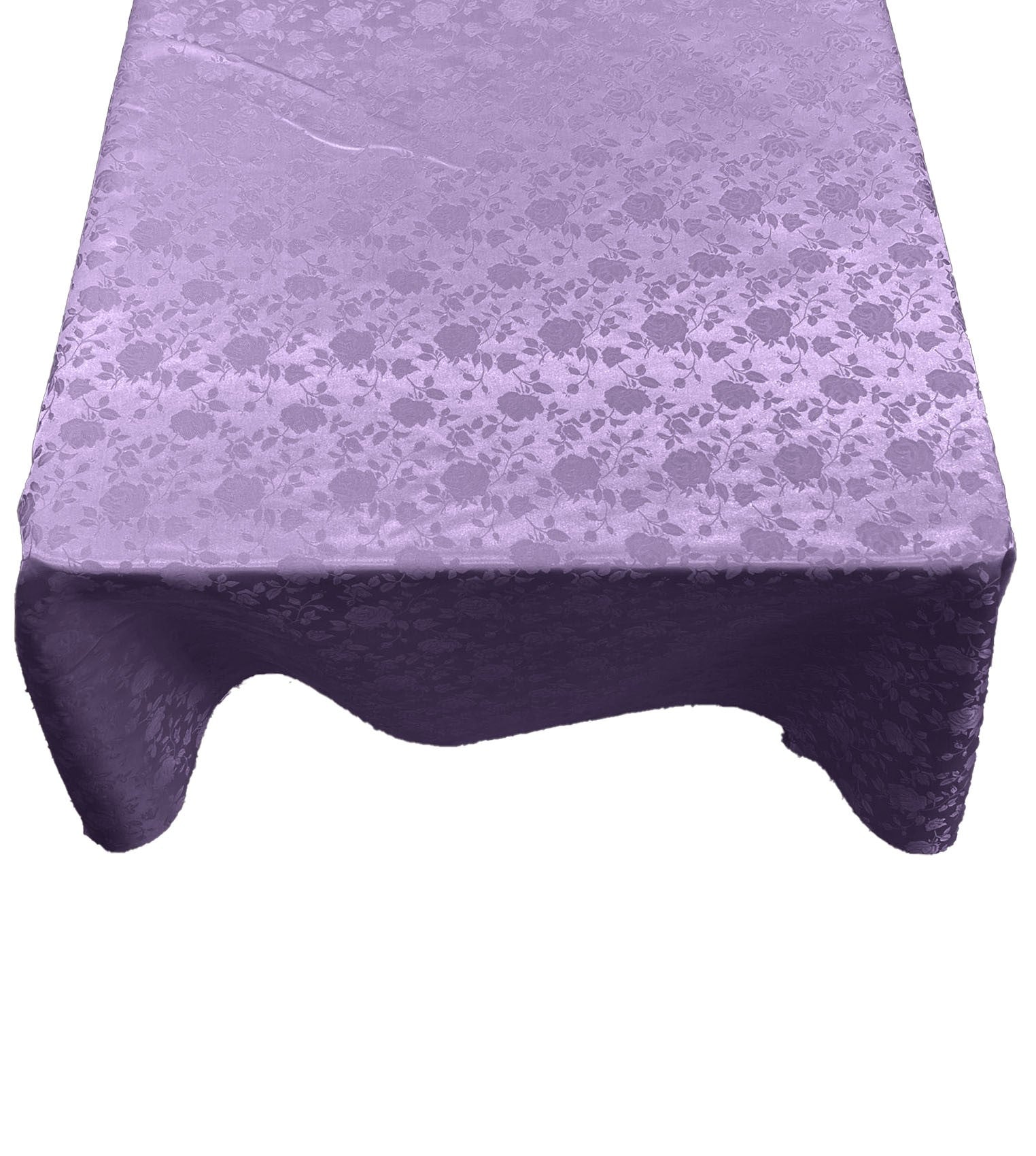 Square Tablecloth Roses Jacquard Satin Overlay for Small Coffee Table Seamless. (48" Inches)