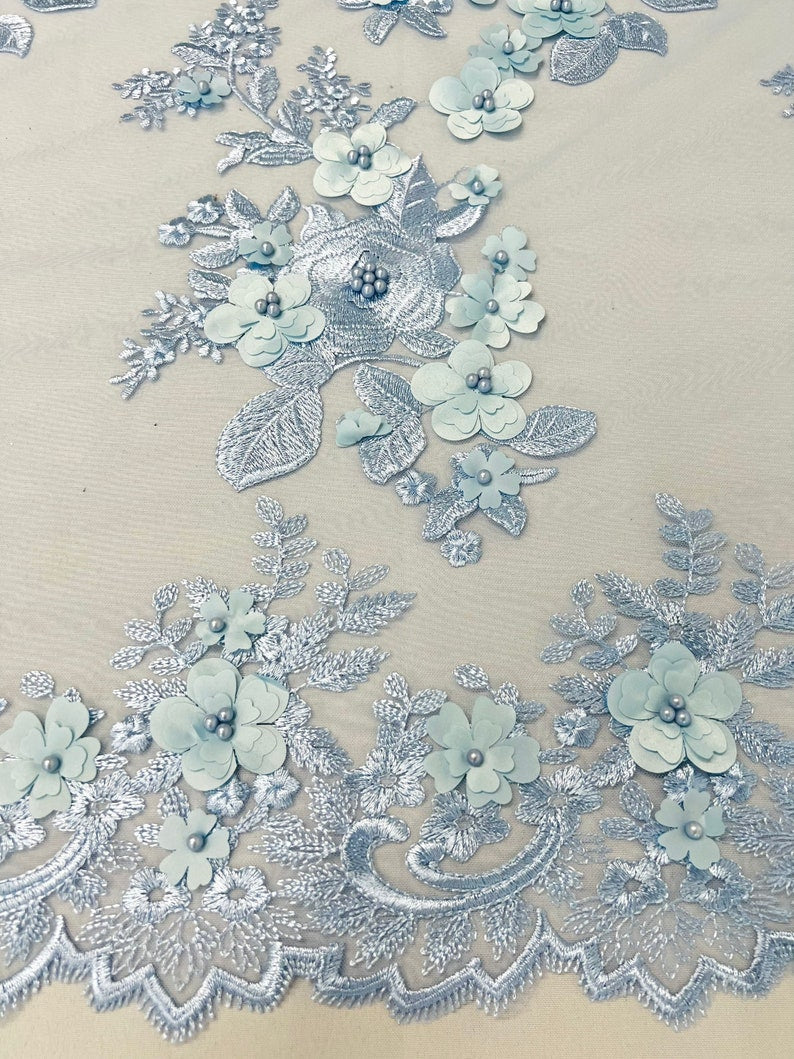 3D FLOWER PANELS LACE (by the yard)