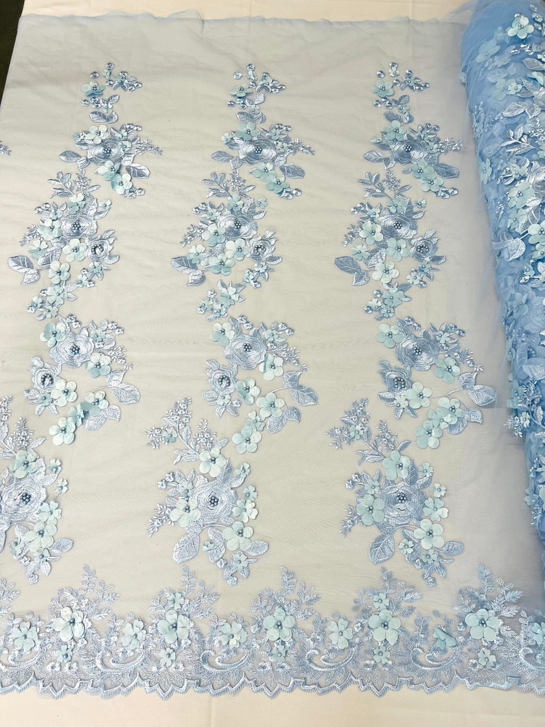 3D FLOWER PANELS LACE (by the yard)