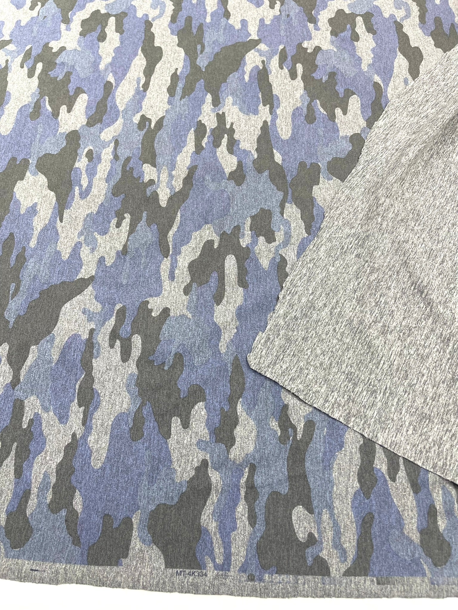 Heather Gray Camouflage Polyester Spandex 58" Wide/Sold By The Yard.