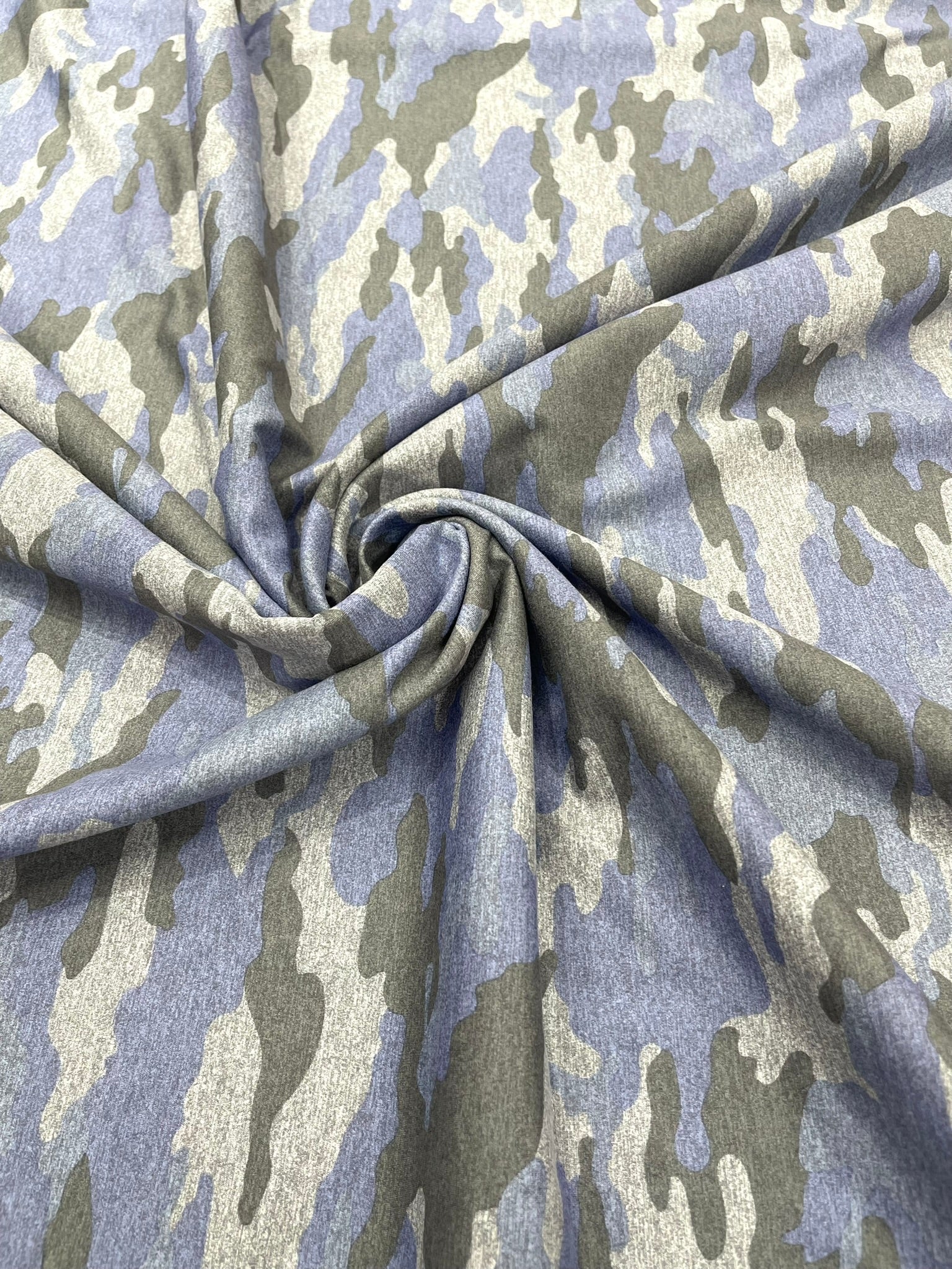 Heather Gray Camouflage Polyester Spandex 58" Wide/Sold By The Yard.