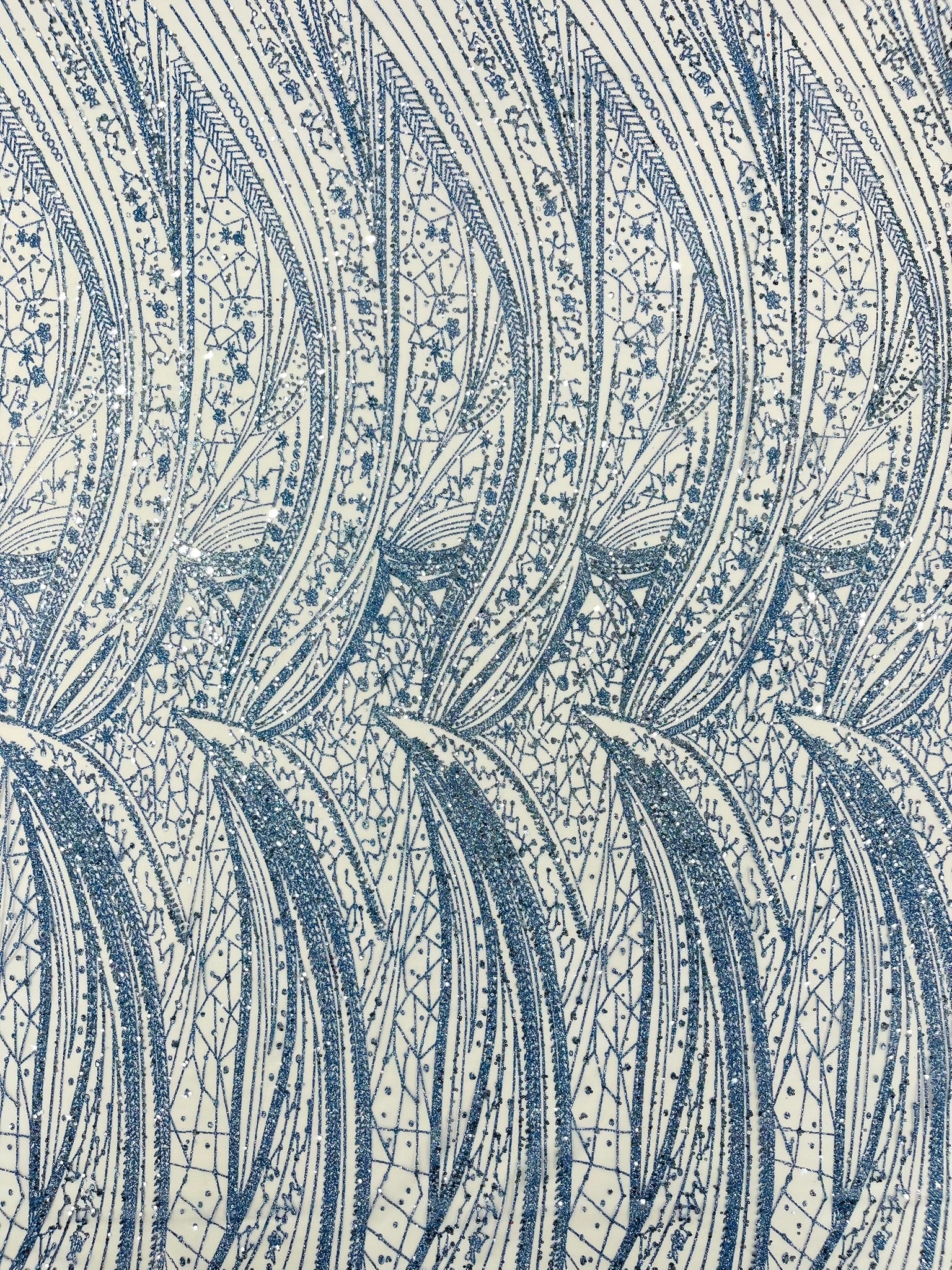 Geometric Fashion Glitter Design On A Mesh Lace Fabric| 58" Wide| Prom Dresses.