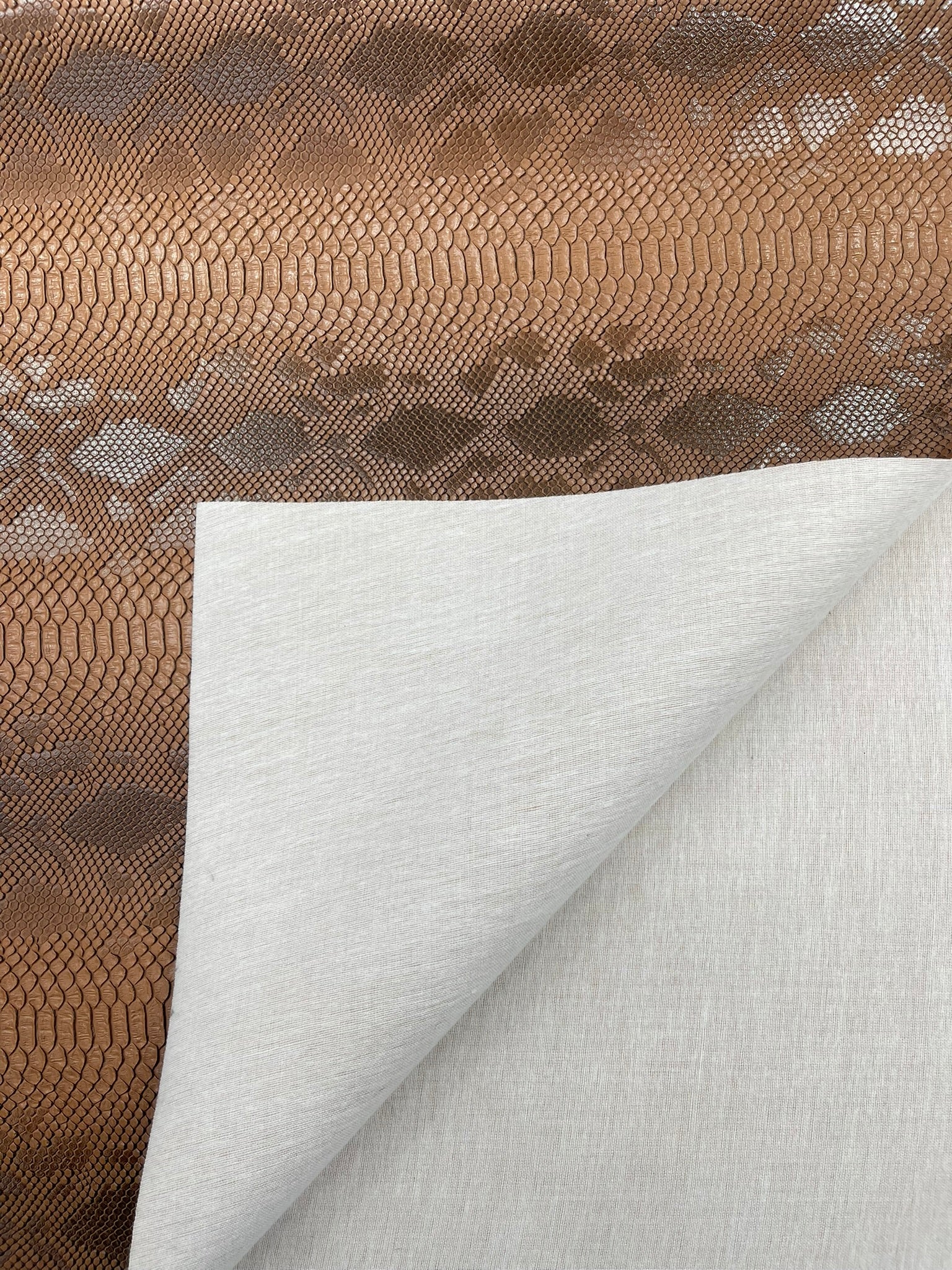 Viper Snake Skin Texture Faux Leather Fabric| 54" Wide| Upholstery| Bags.