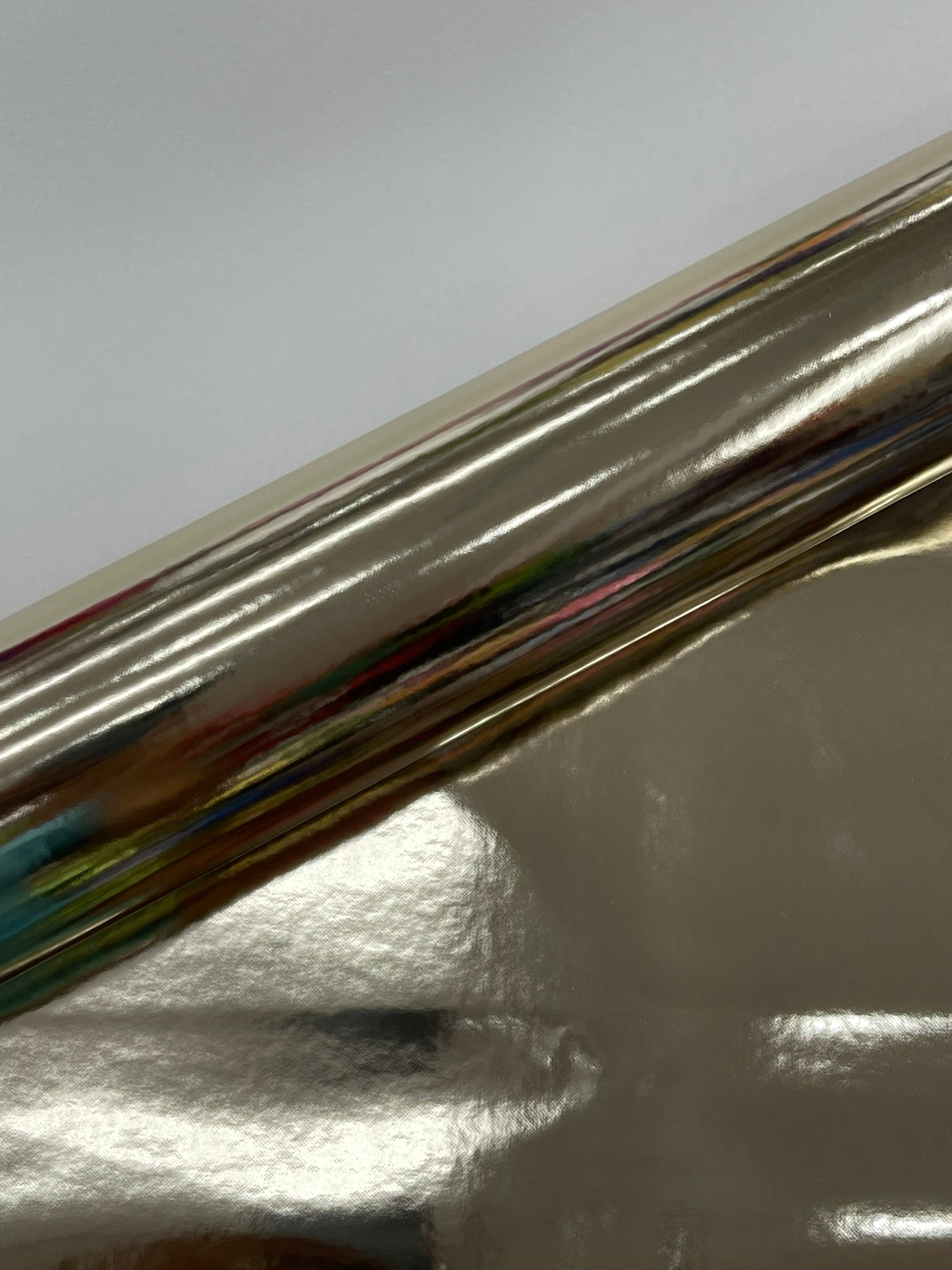 Chrome Mirror Reflective Vinyl Fabric / Crafting Apparel Upholstery Vinyl Fabric 54" Wide