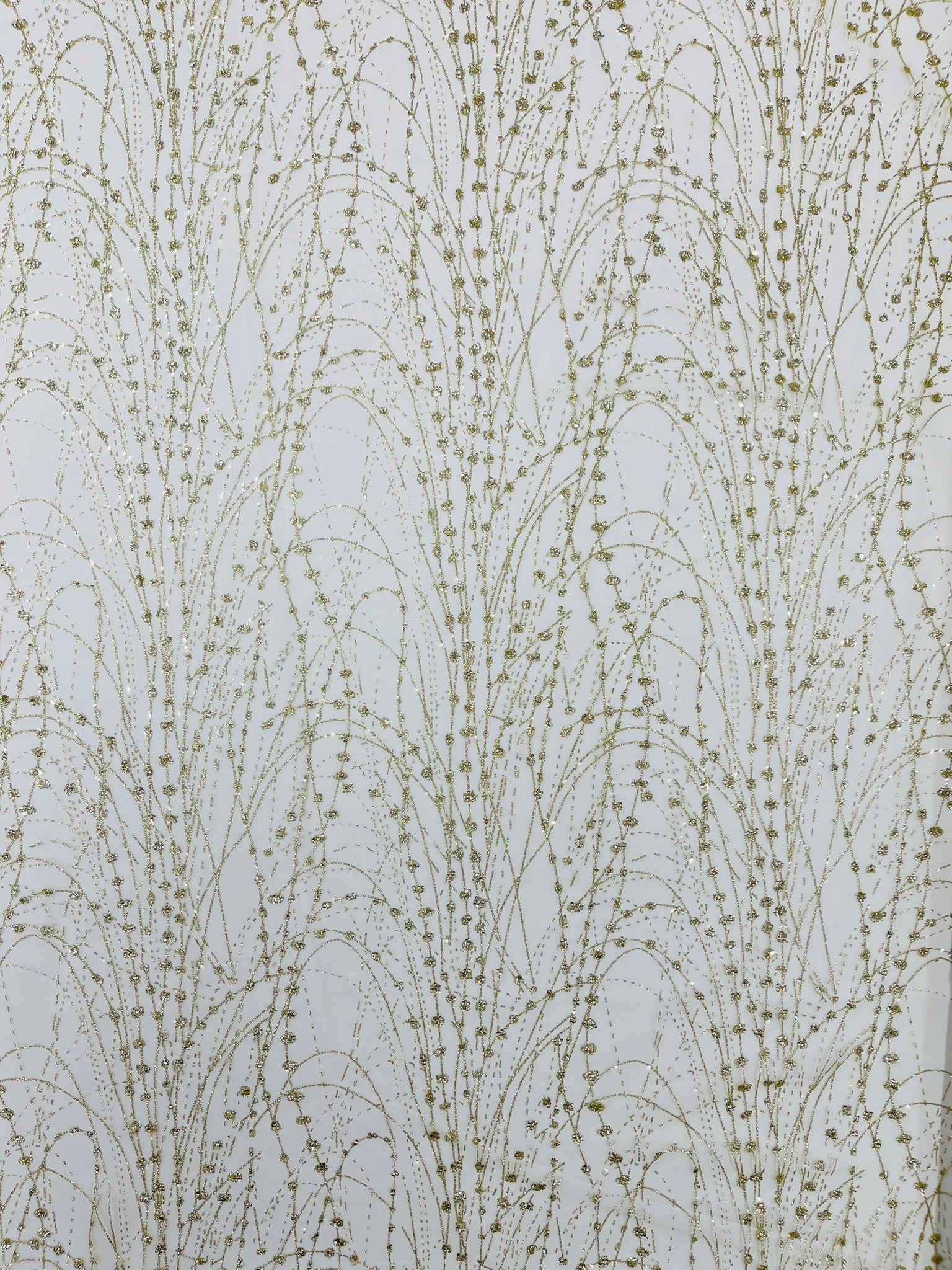 Glitter Galaxy Design On A Mesh Lace Fabric/Prom.