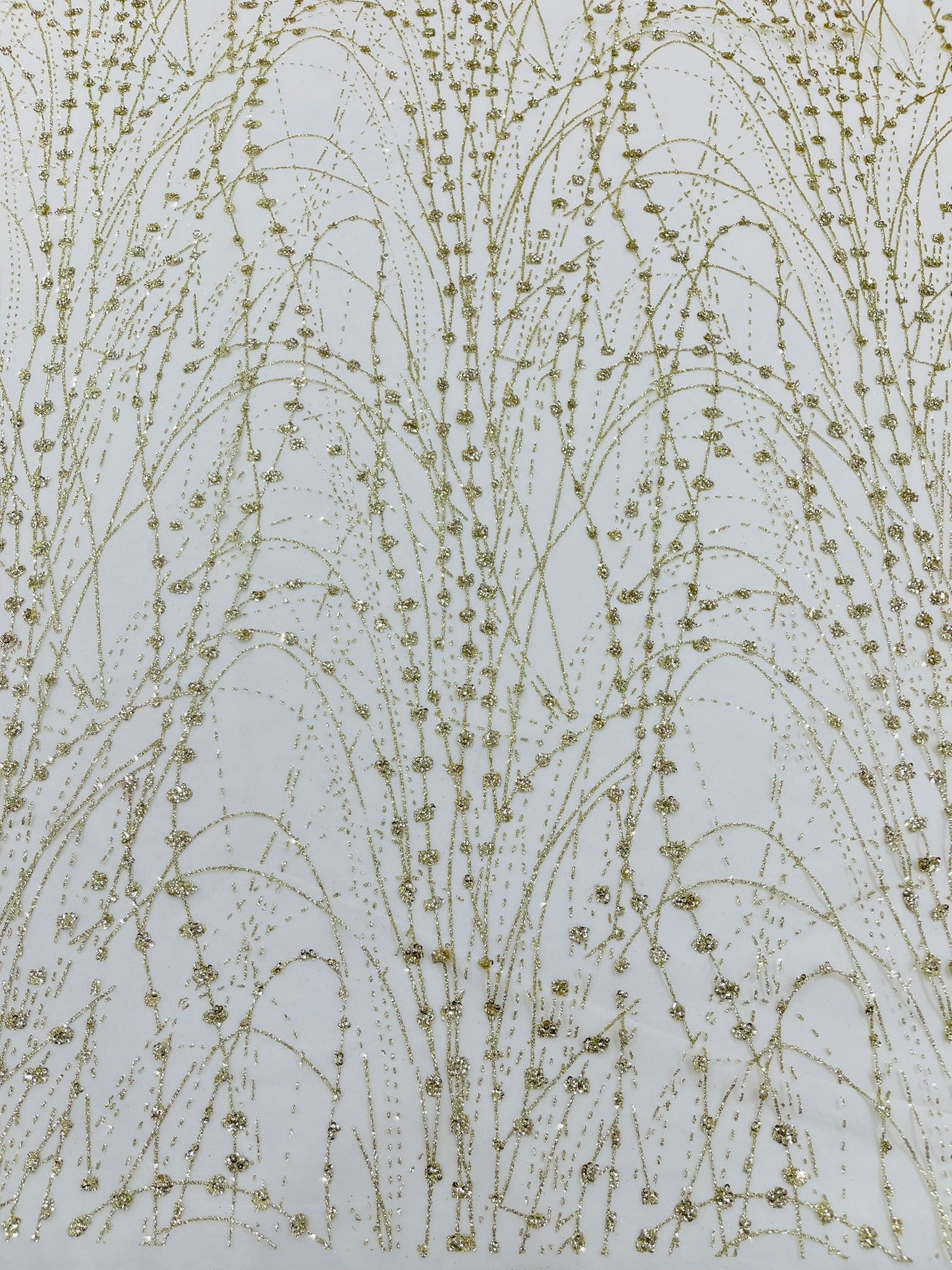 Glitter Galaxy Design On A Mesh Lace Fabric/Prom.