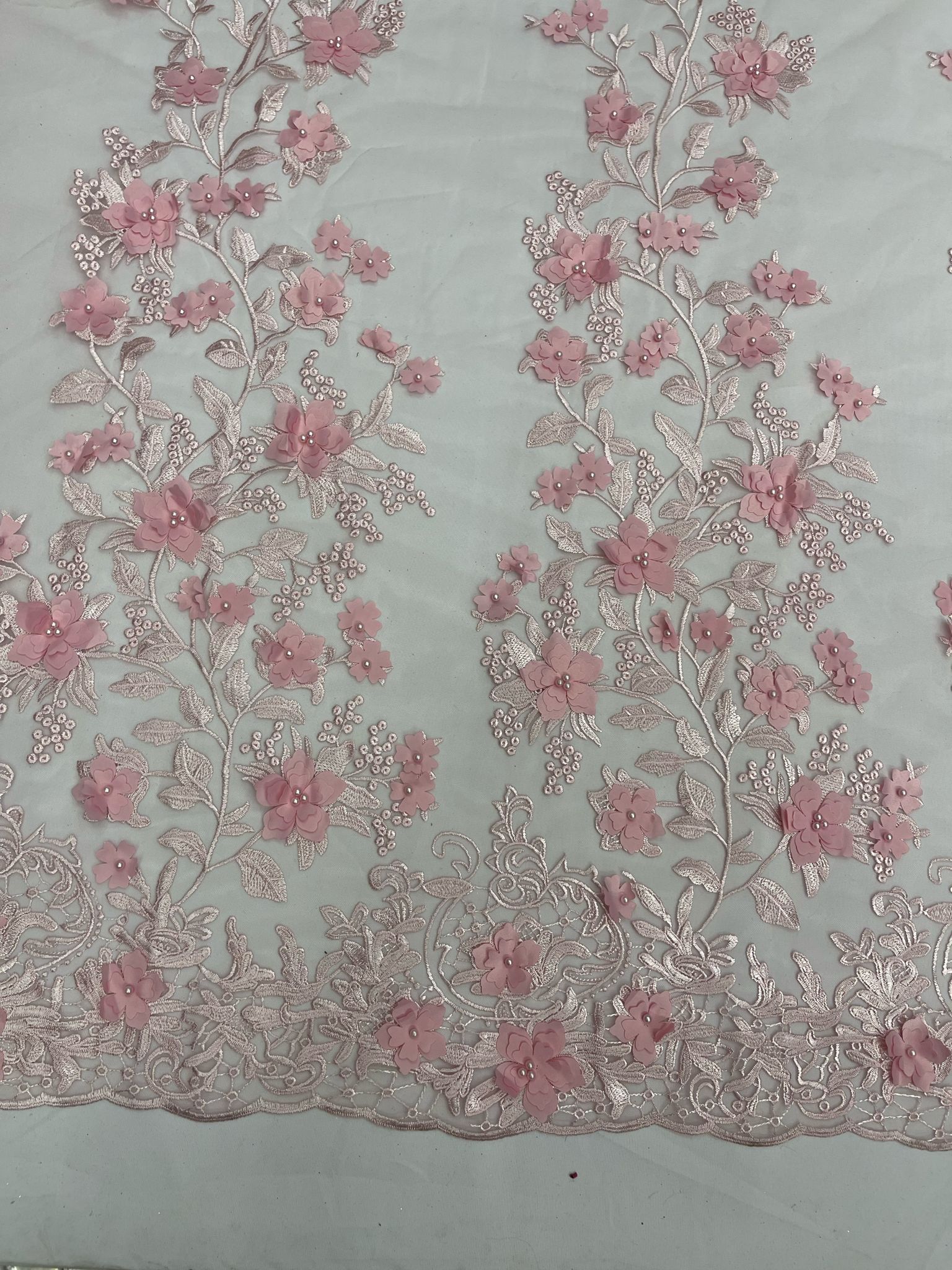 3D FLORAL PRINCESS LACE (by the yard)