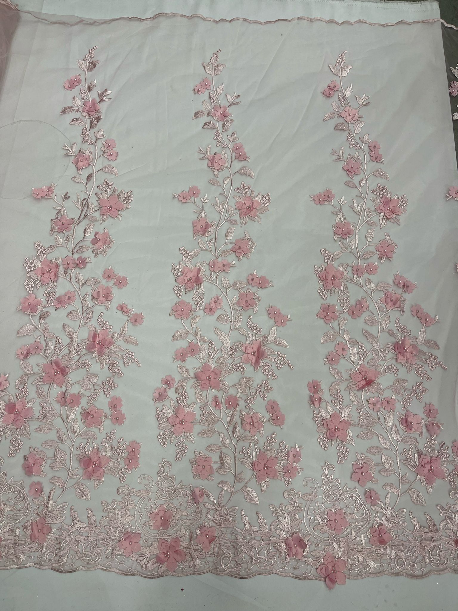 3D FLORAL PRINCESS LACE (by the yard)