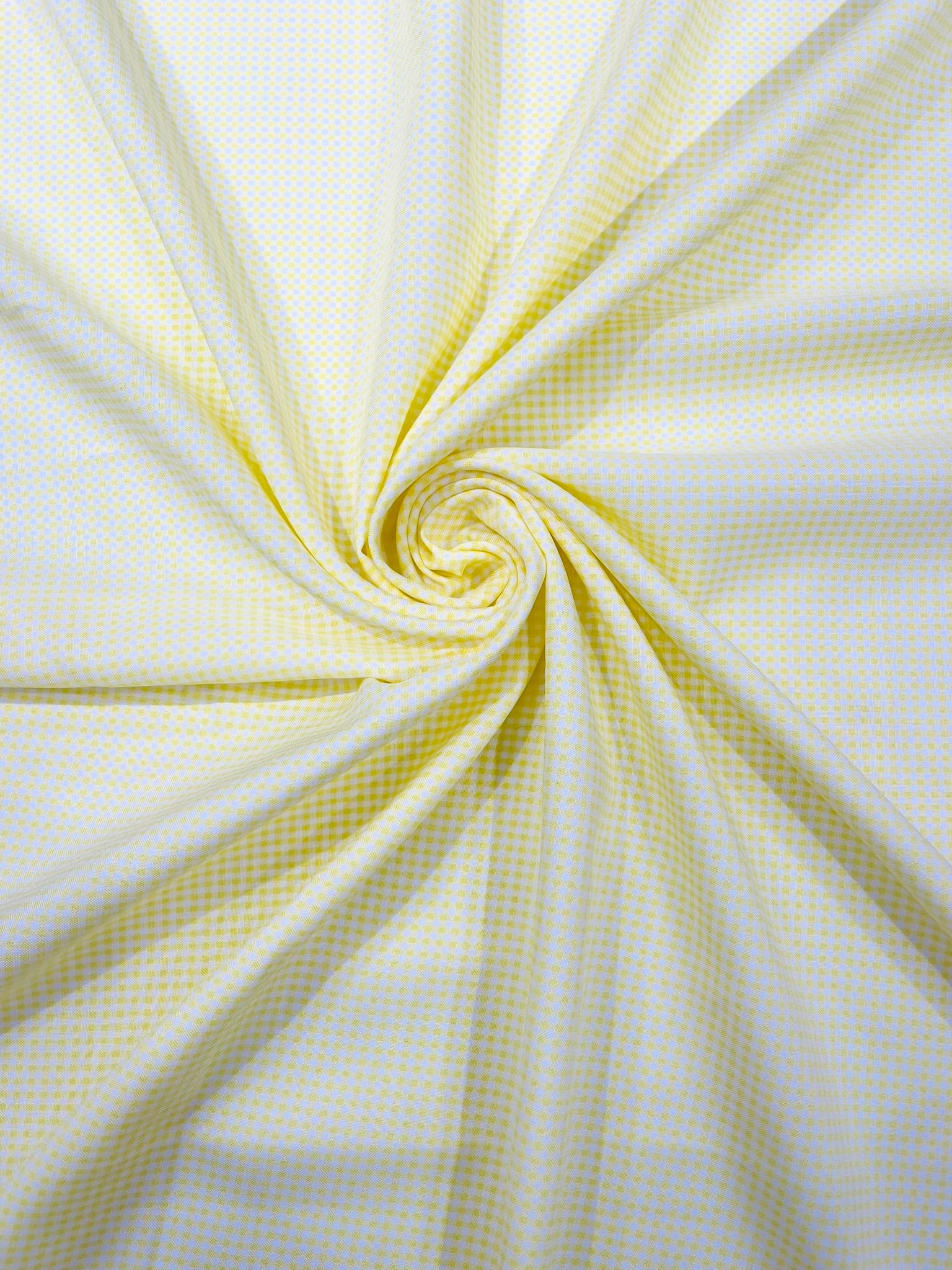 Gingham 1/8” Squares, Polyester Checkered Fabric 58” Wide.