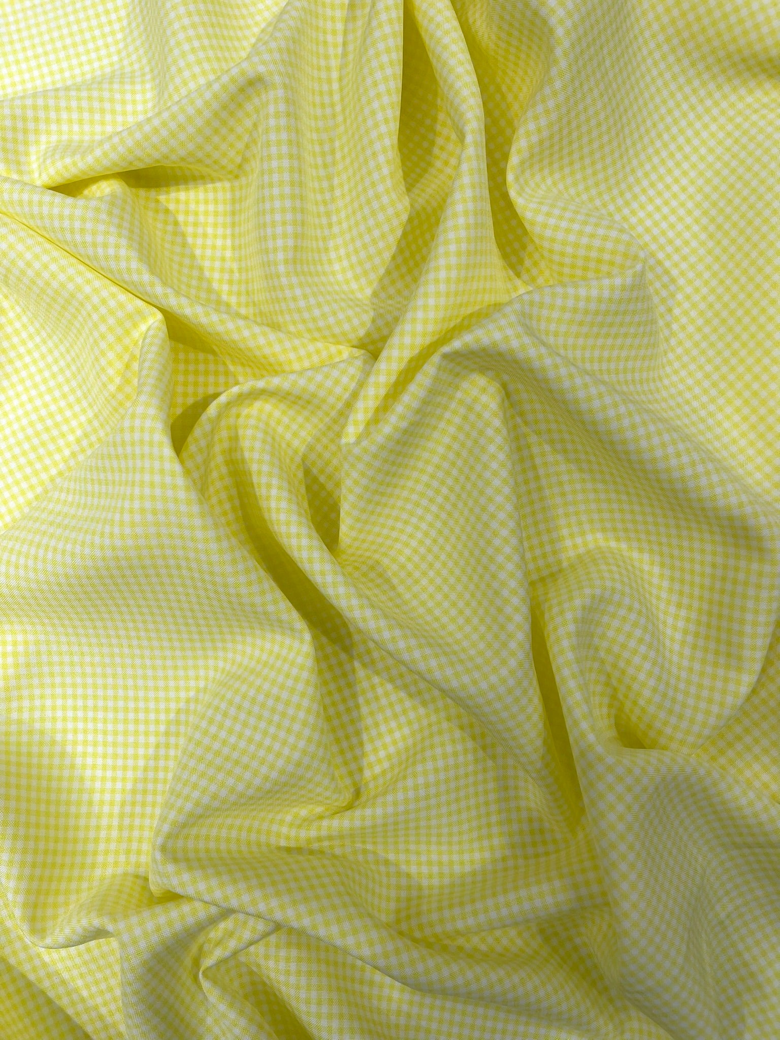 Gingham 1/8” Squares, Polyester Checkered Fabric 58” Wide.