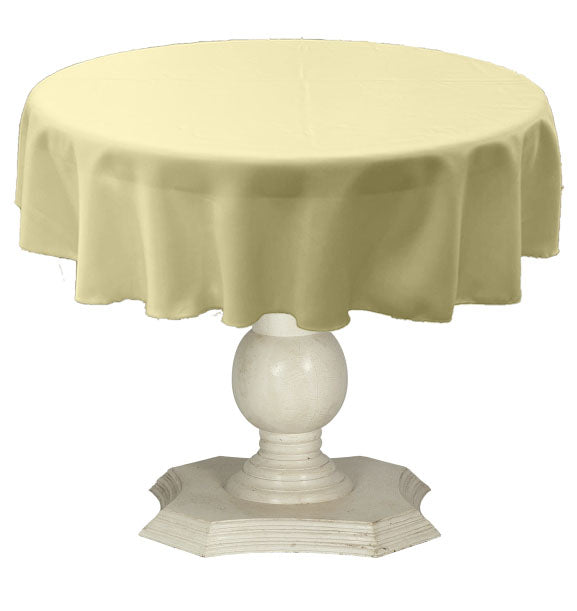 Tablecloth Solid Dull Bridal Satin Overlay for Small Coffee Table Seamless. 54" Round