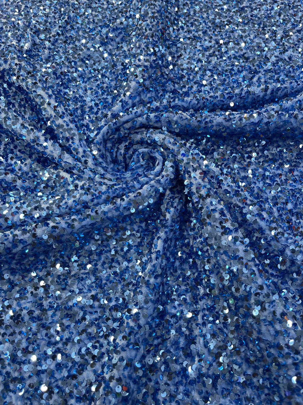 Sequin Velvet Stretch 5mm fabric 58"Wide-Prom-Nightgown fabric- Sold by the yard.