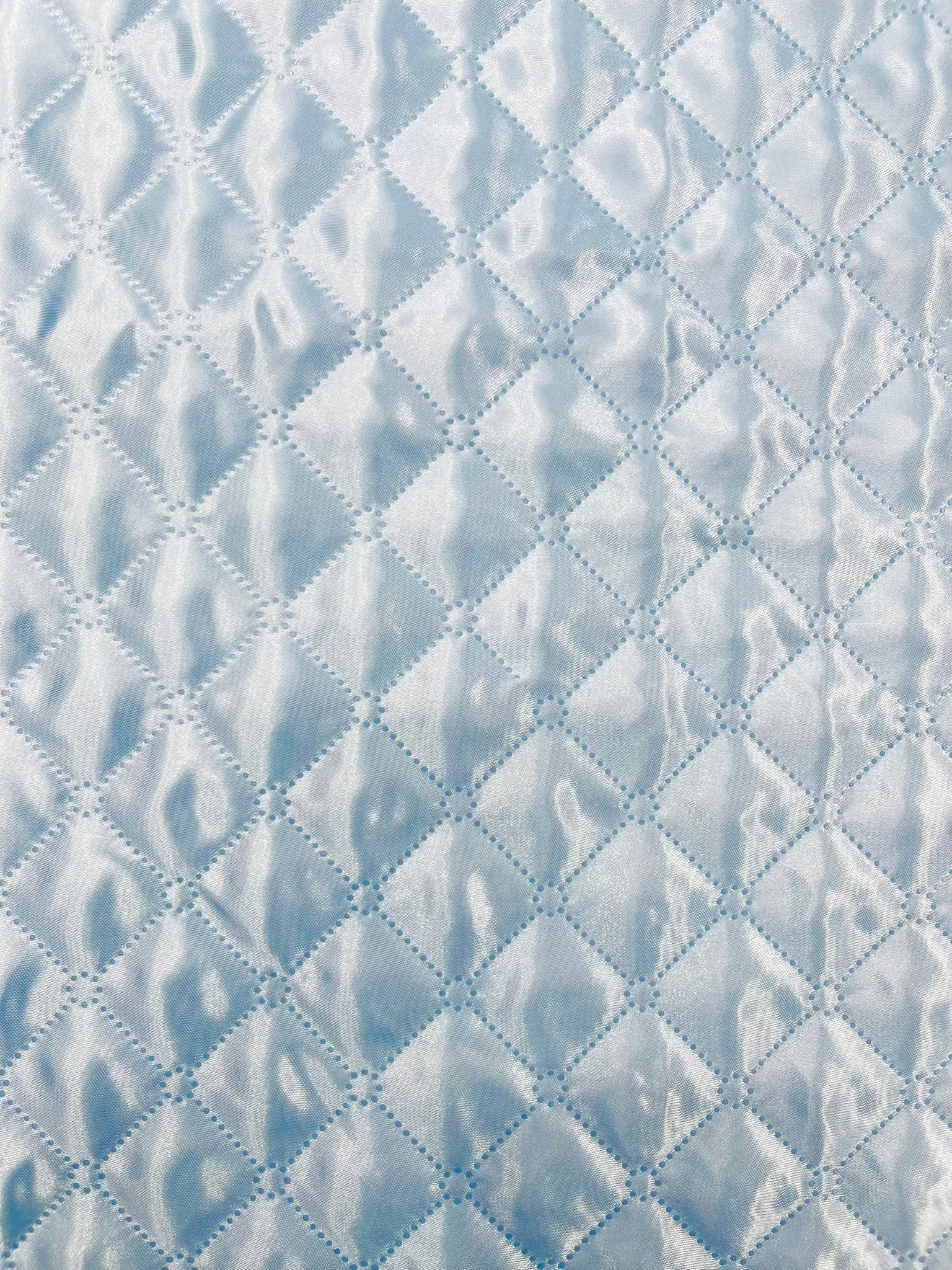 Quilted Satin Fabric | Diamond Pattern, 58" Wide
