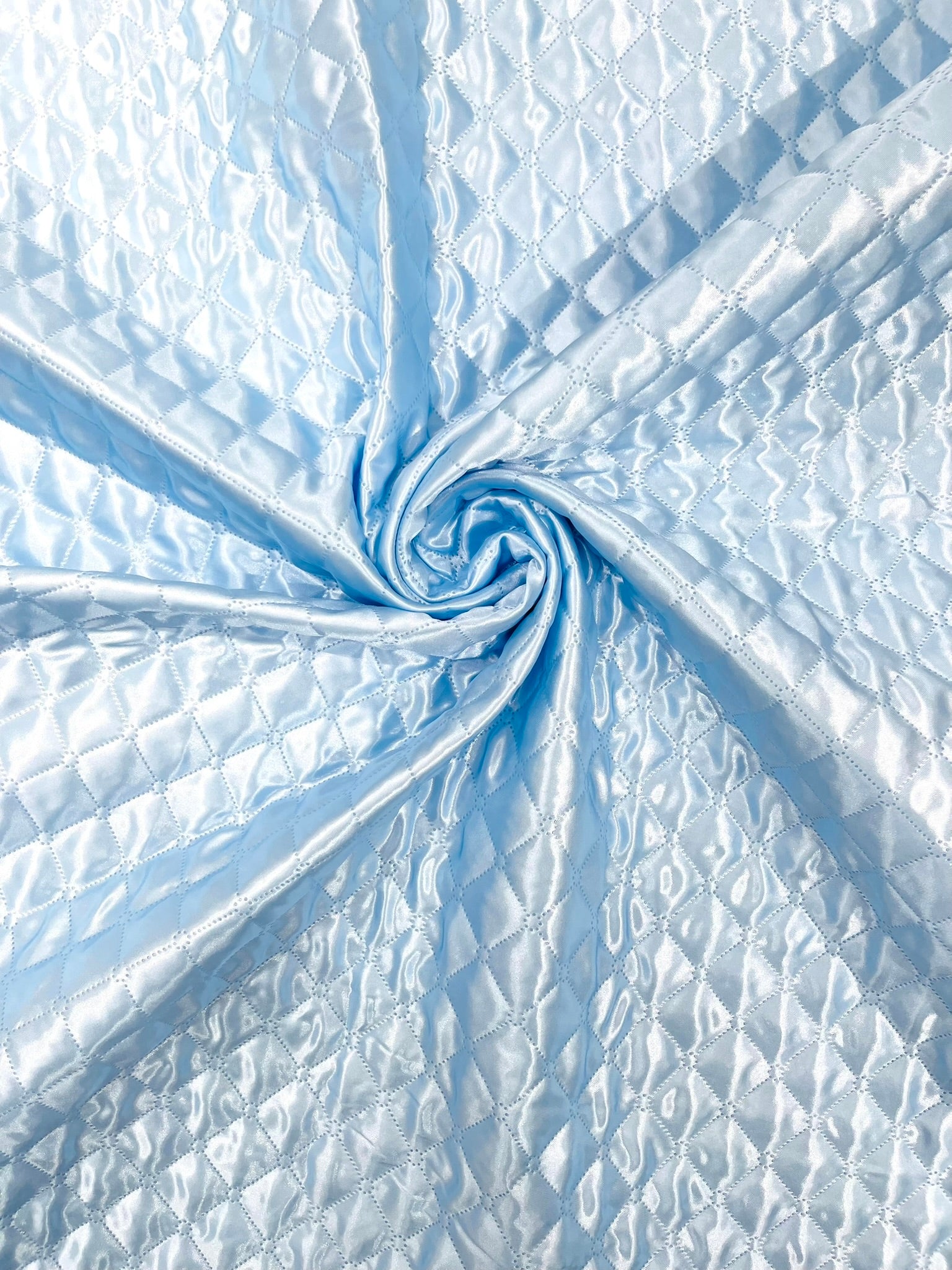 Quilted Satin Fabric | Diamond Pattern, 58" Wide