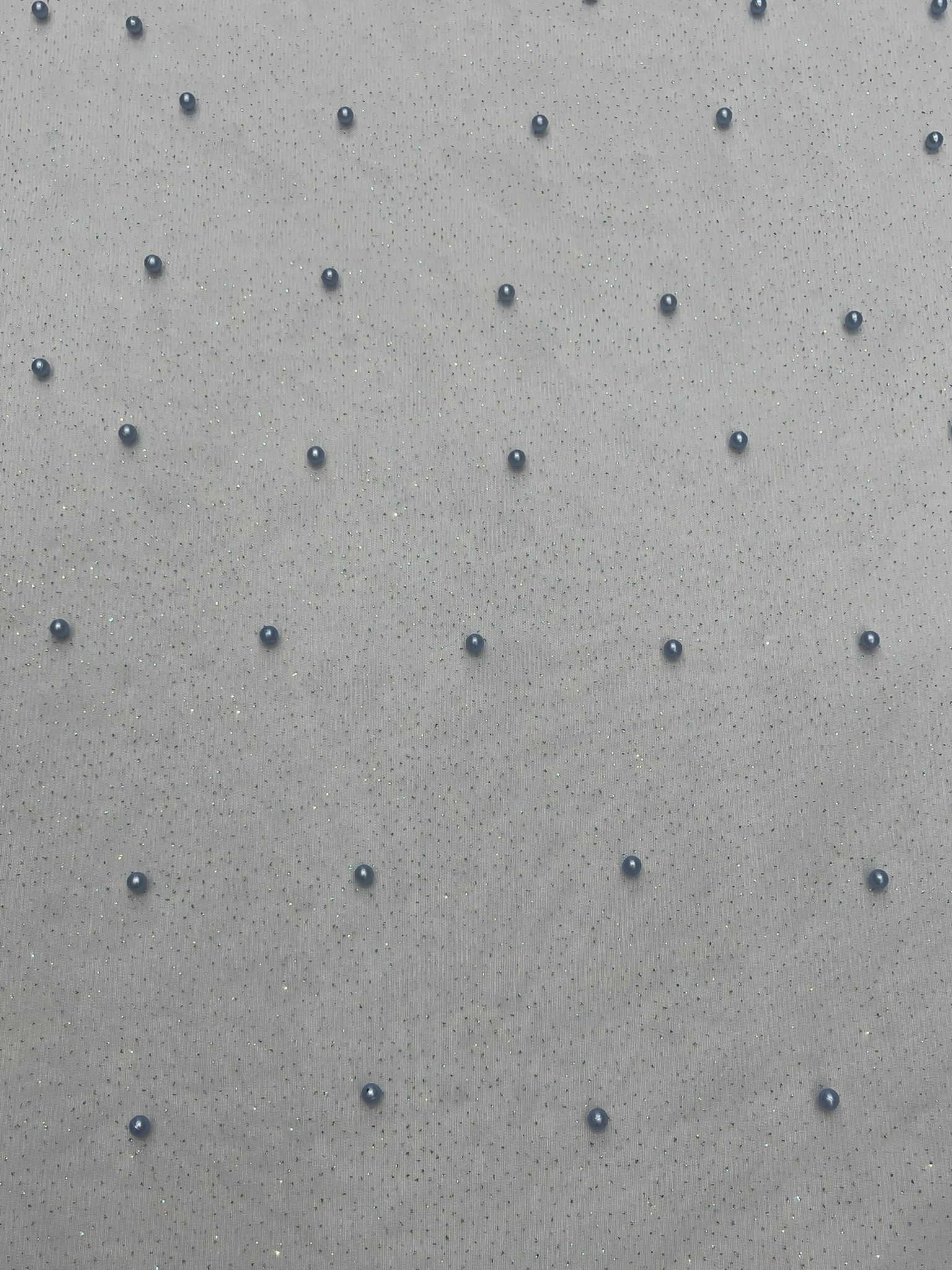 Pearl Glitter Studded Mesh, 2-Way Stretch Shimmer Mesh Fabric, Sold by the yard.