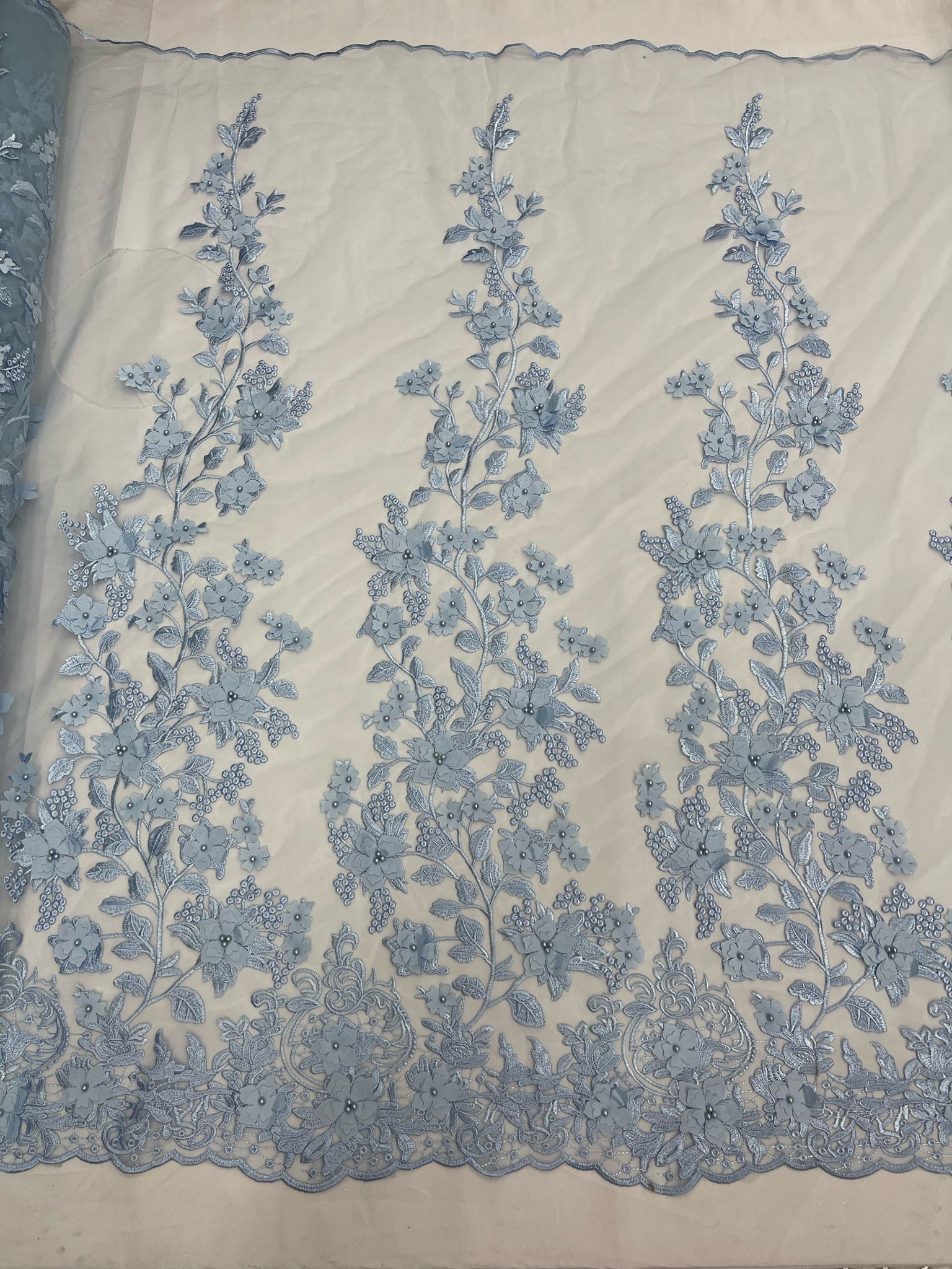 3D FLORAL PRINCESS LACE (by the yard)