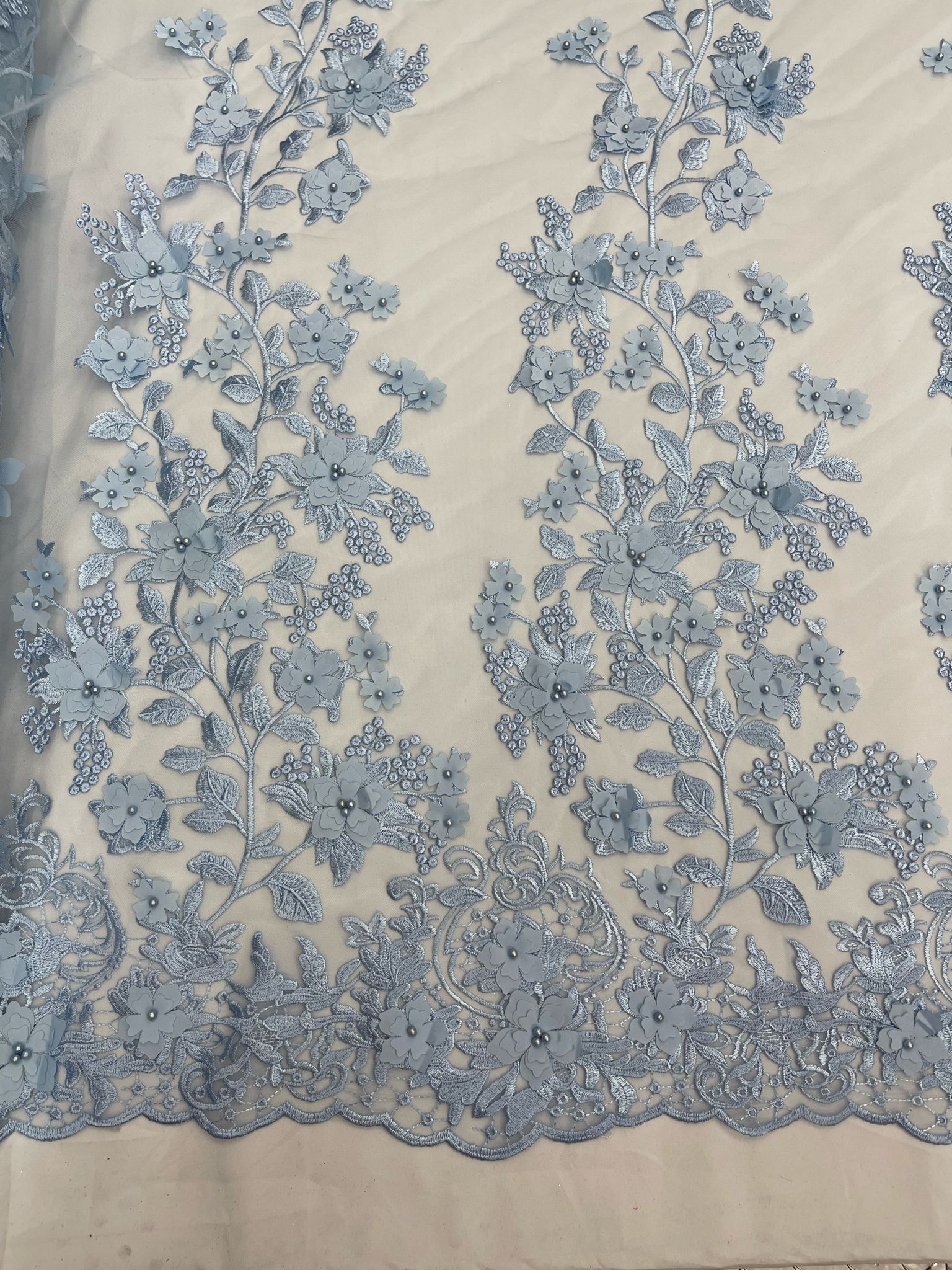 3D FLORAL PRINCESS LACE (by the yard)