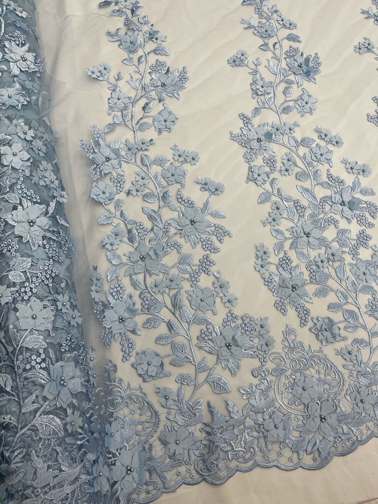 3D FLORAL PRINCESS LACE (by the yard)